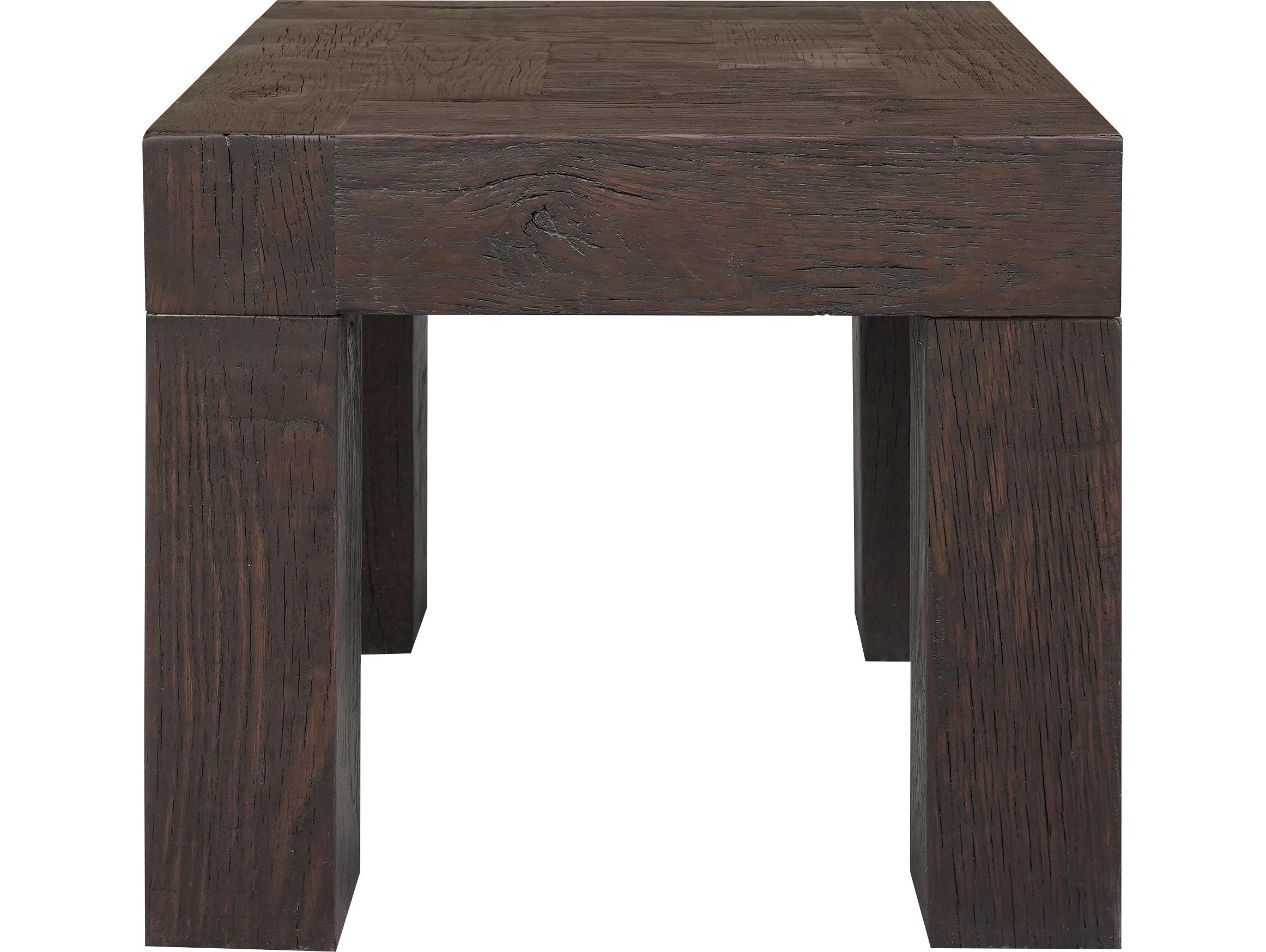 Moe's Home Evander Square Wood Rustic Brown End Table