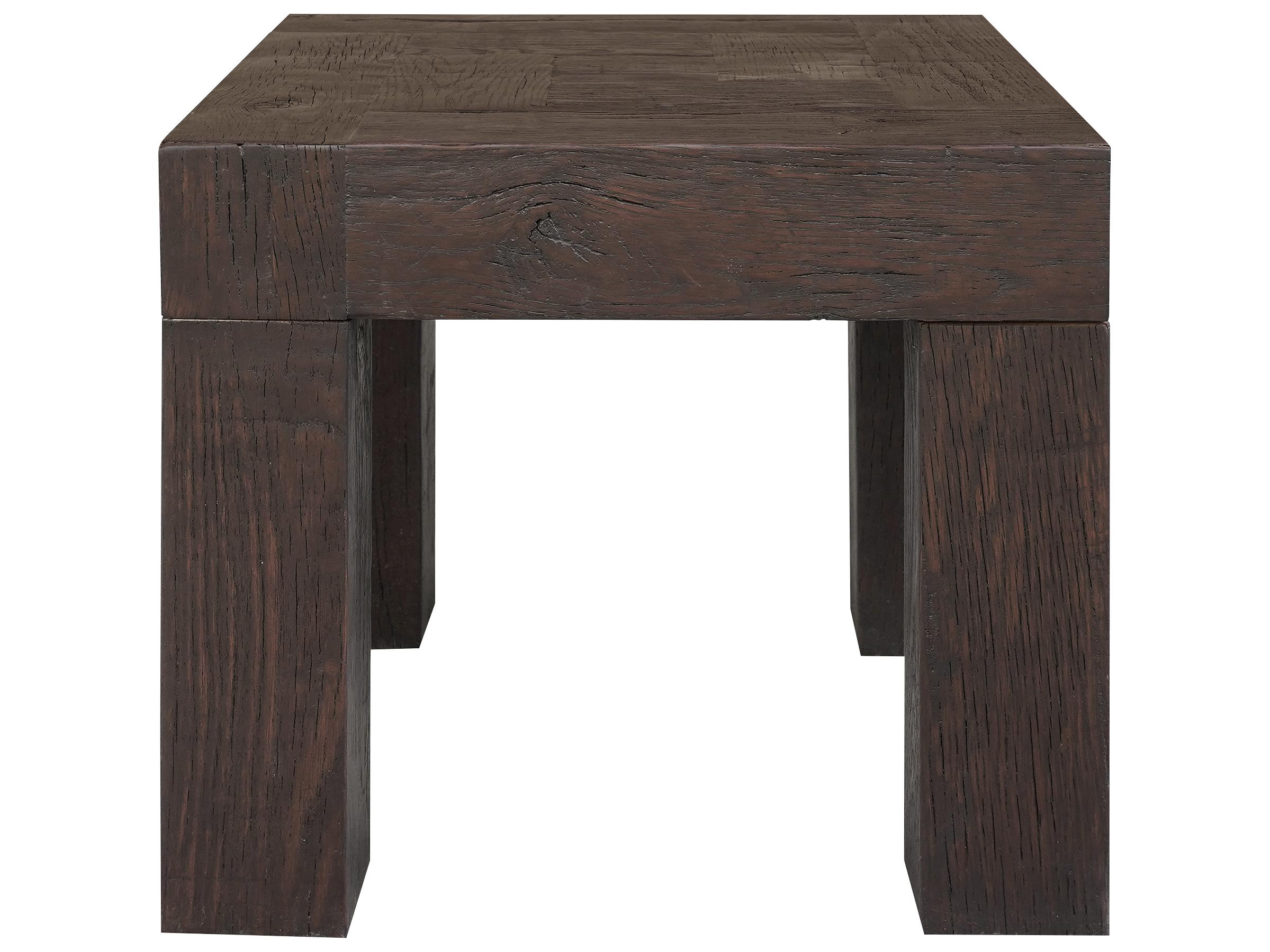 Moe's Home Evander Square Wood Rustic Brown End Table