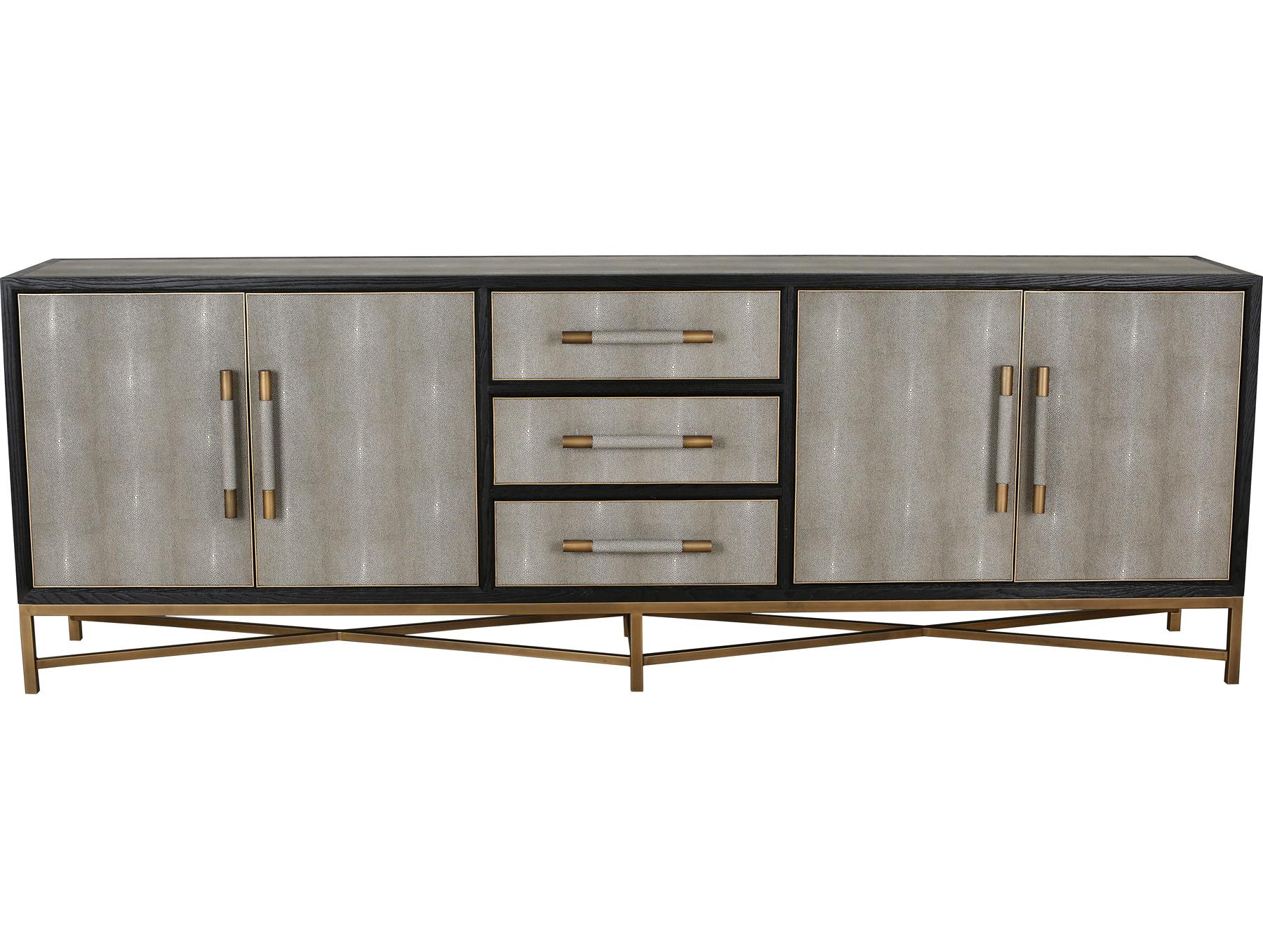 Moe's Home 100" Oak Wood Grey Black Sideboard