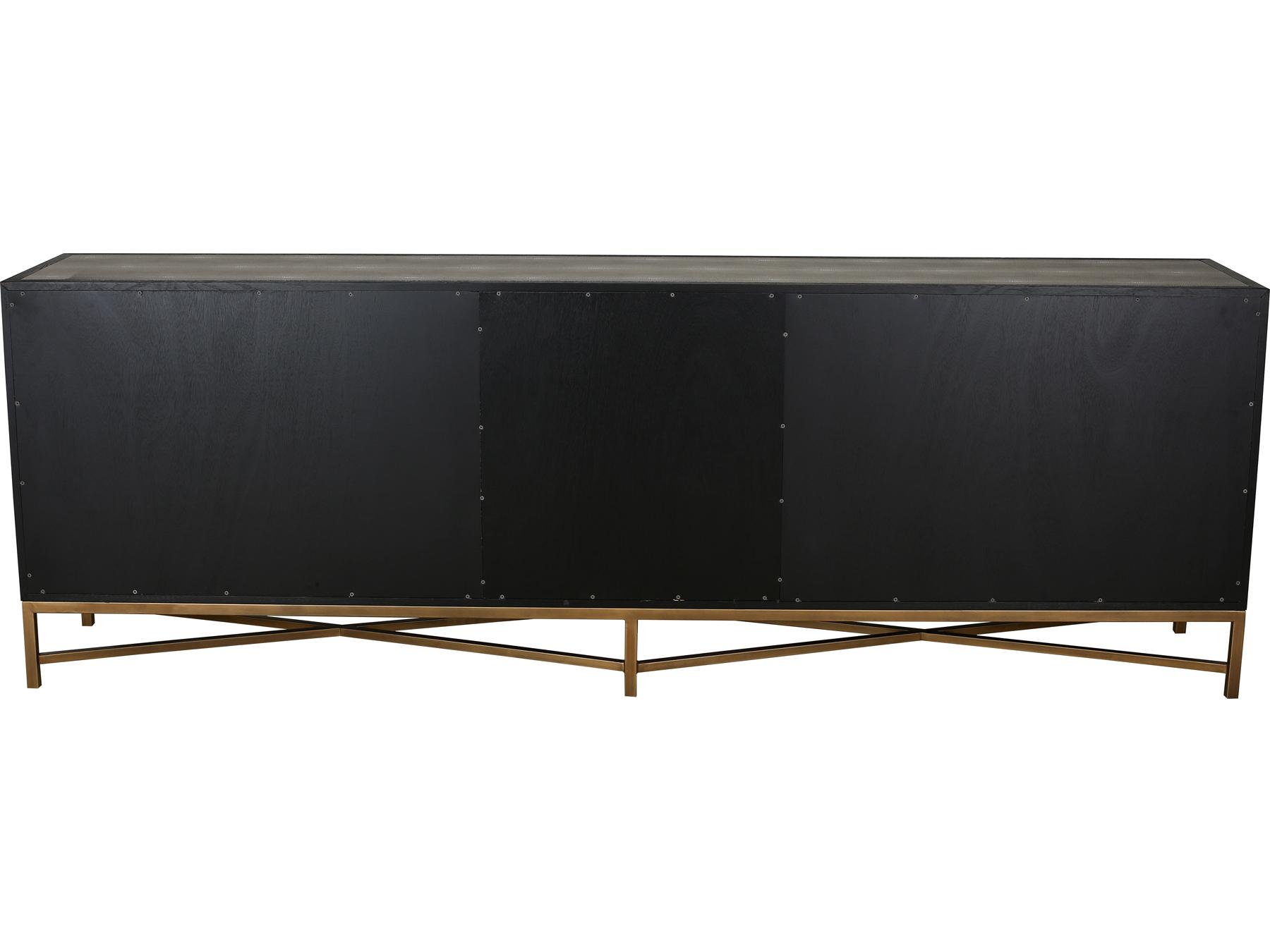 Moe's Home 100" Oak Wood Grey Black Sideboard