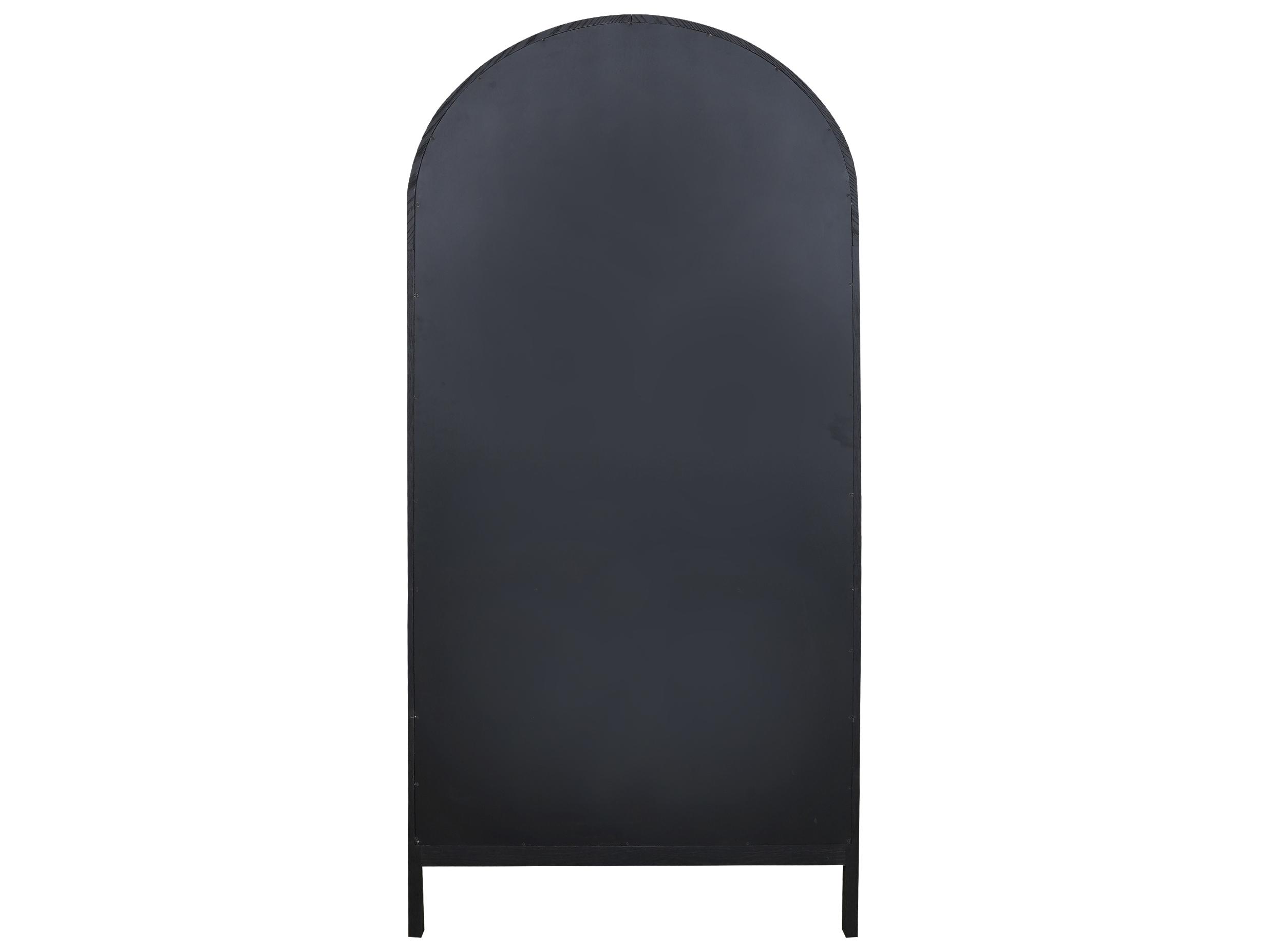 Moe's Home Wilde Oak Wood Black Display Cabinet