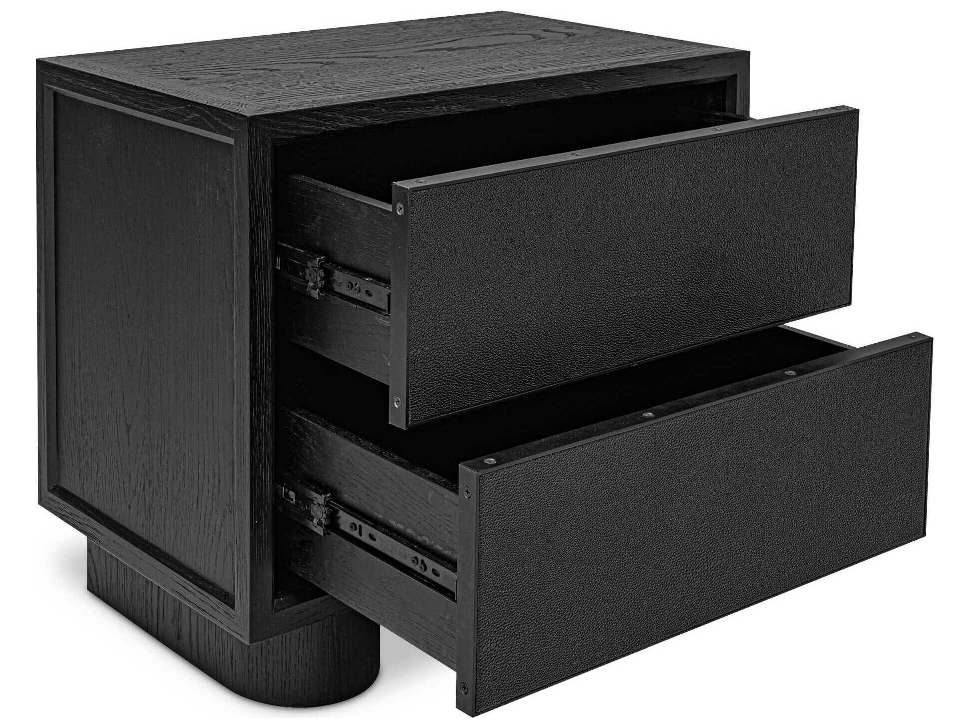 Moe's Home Marcelle 2-Drawers Oak Wood Nightstand