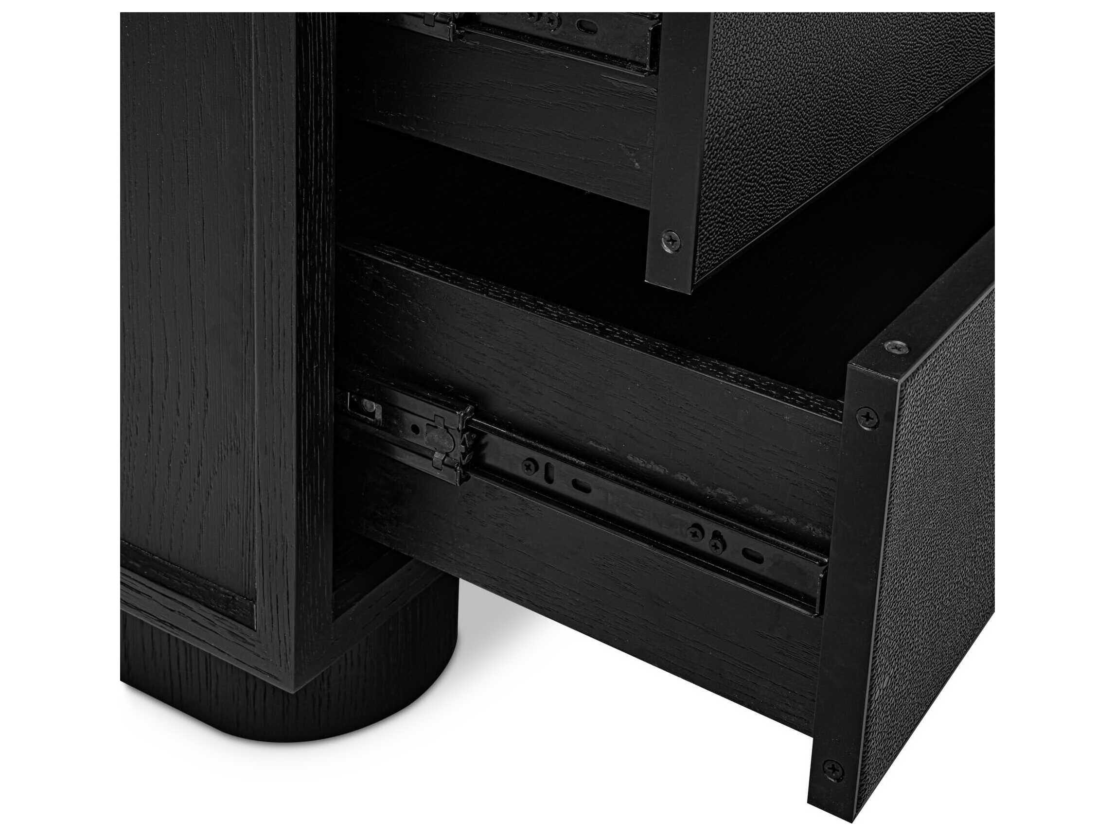 Moe's Home Marcelle 2-Drawers Oak Wood Nightstand