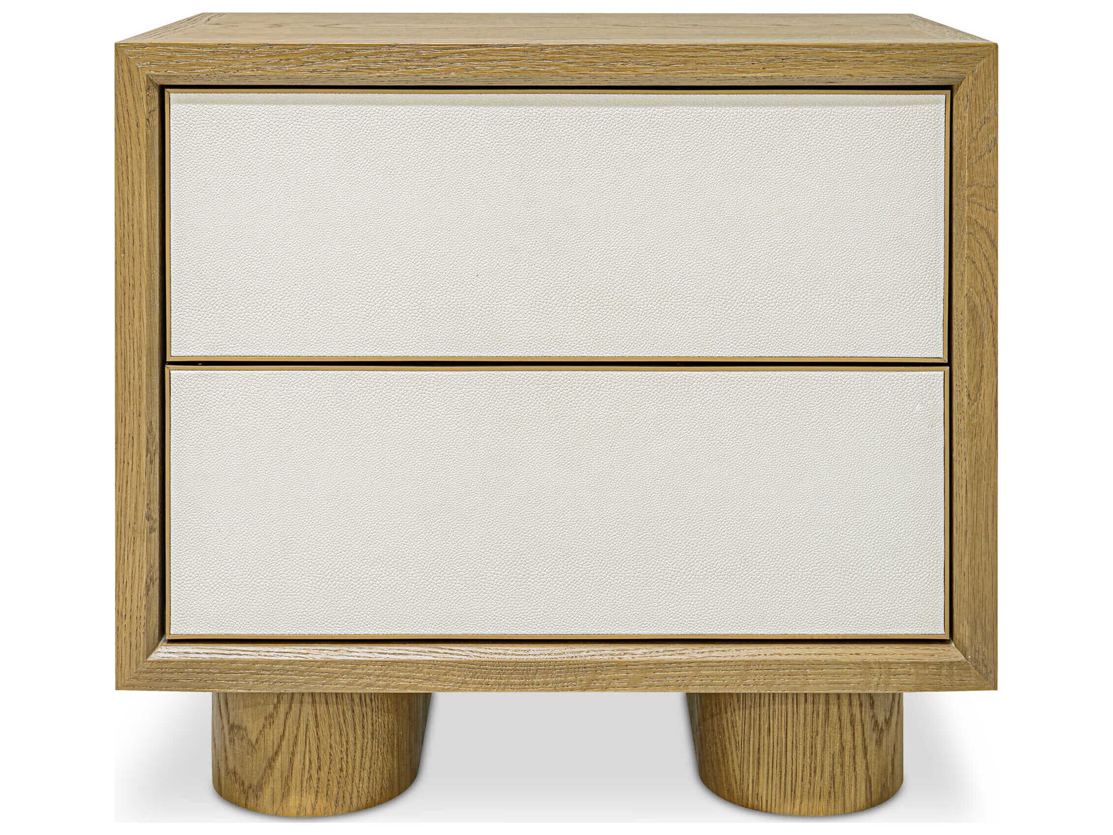 Moe's Home Marcelle 2-Drawers Oak Wood Nightstand