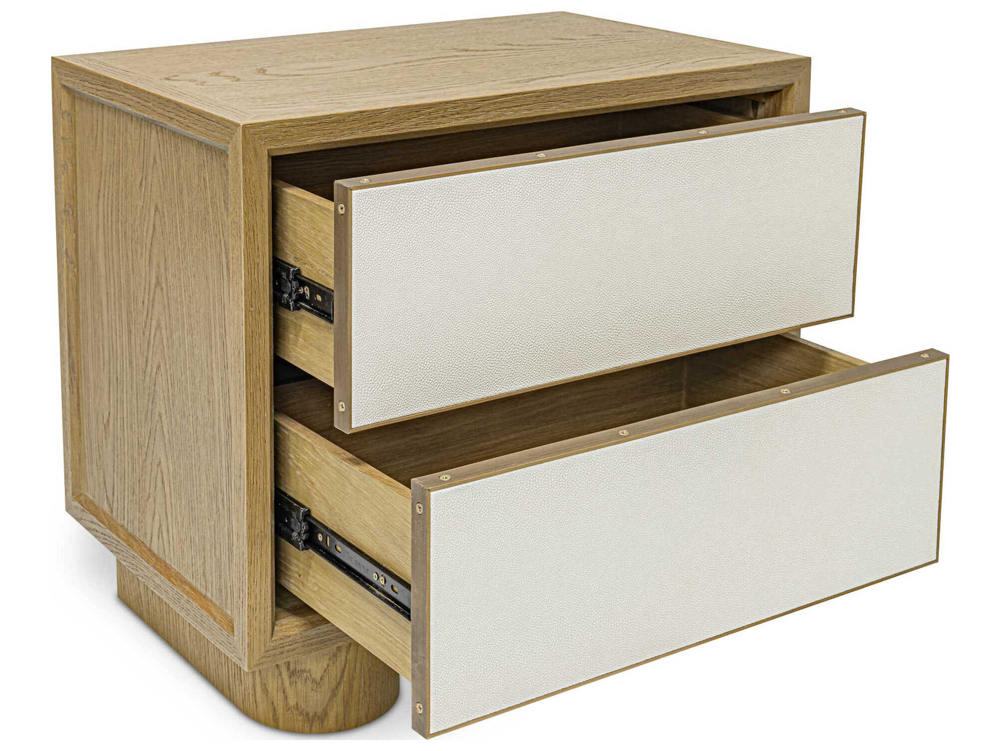 Moe's Home Marcelle 2-Drawers Oak Wood Nightstand