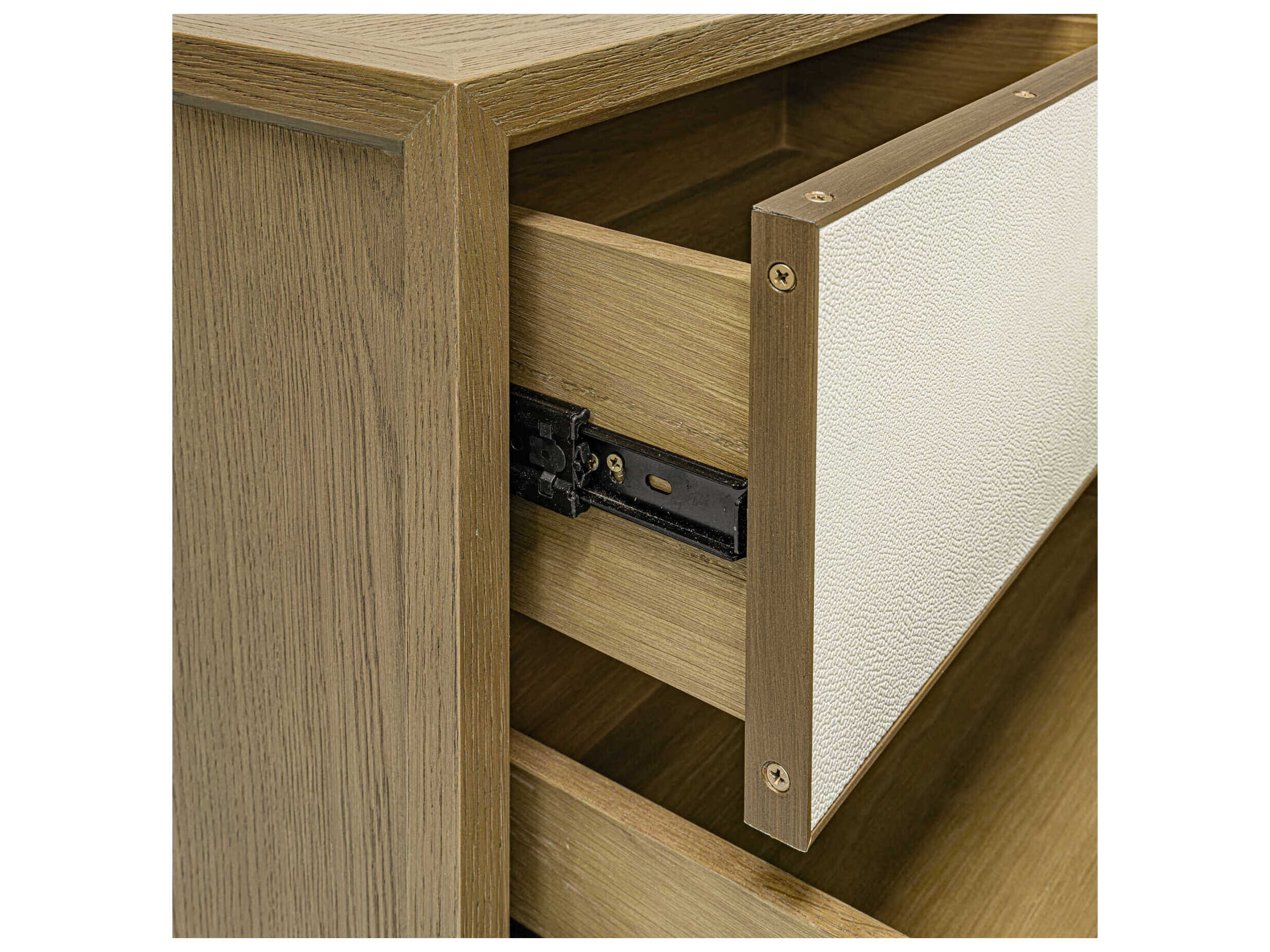 Moe's Home Marcelle 2-Drawers Oak Wood Nightstand