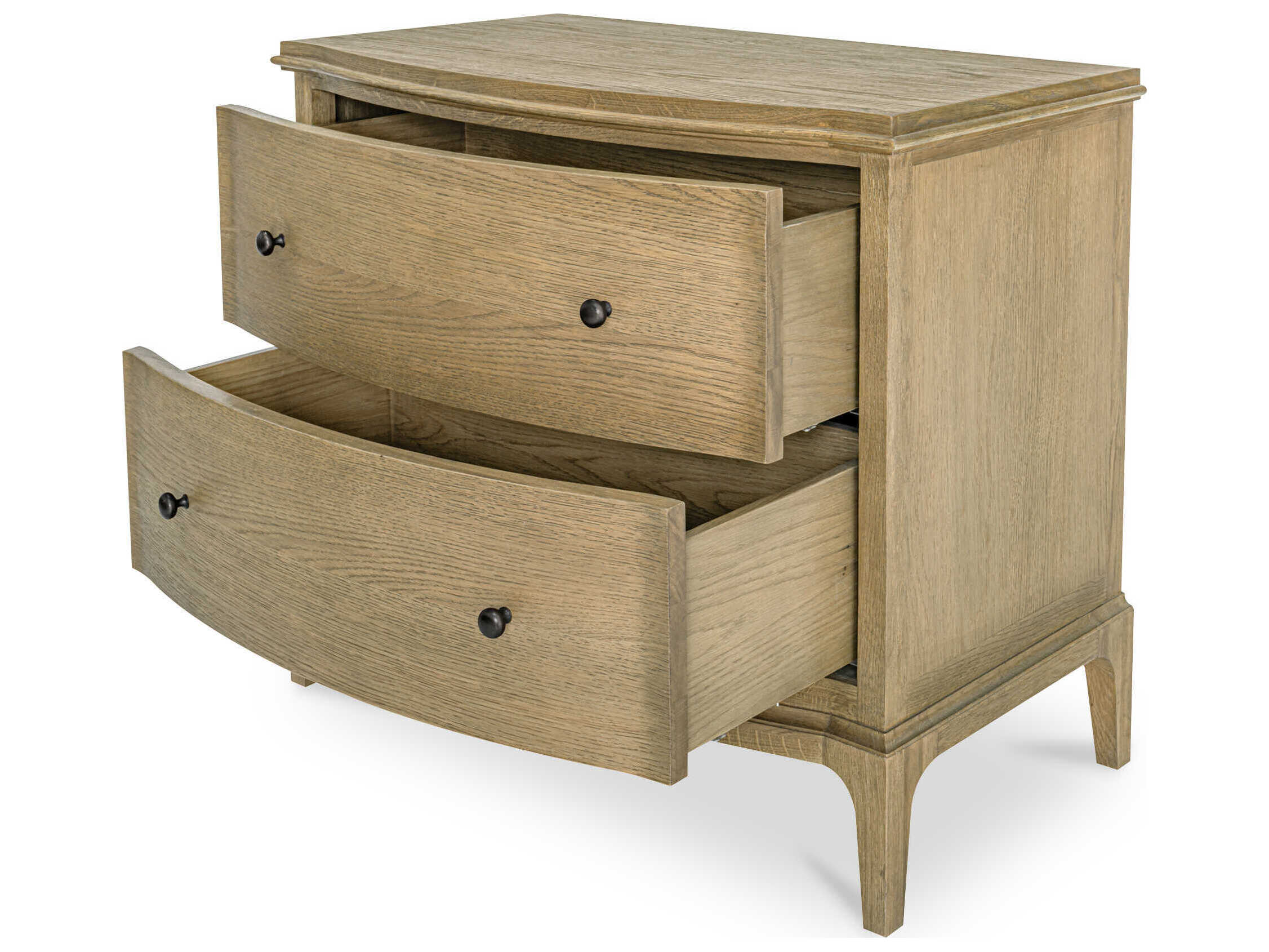 Moe's Home Sadie 2-Drawers Oak Wood Nightstand
