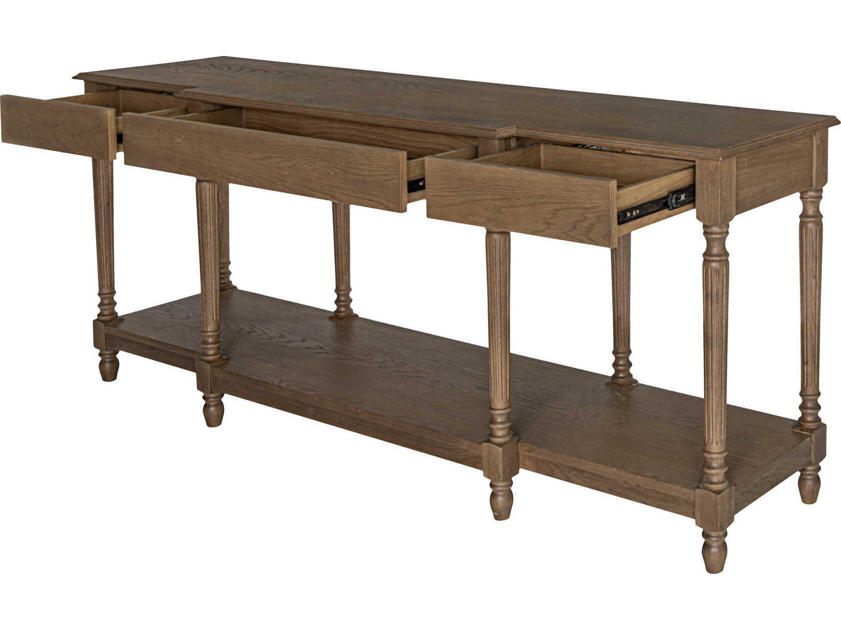 Moe's Home Martha Rectangular Wood Brown Console Table