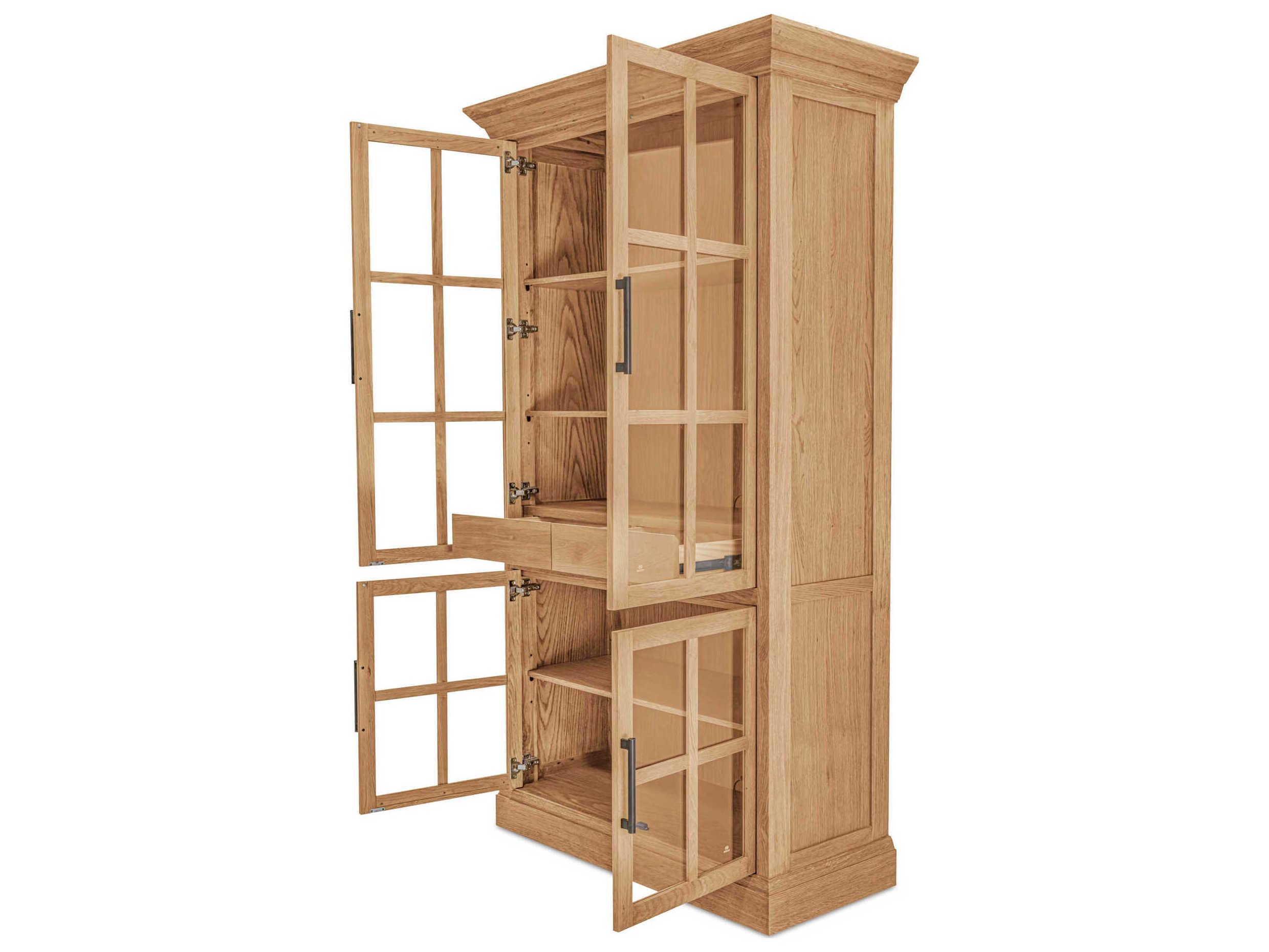 Moe's Home Raymond Oak Wood Natural Display Cabinet