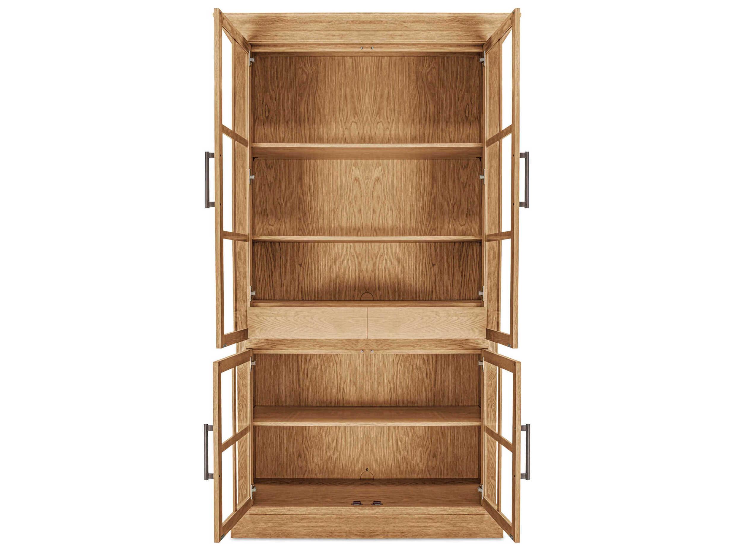 Moe's Home Raymond Oak Wood Natural Display Cabinet