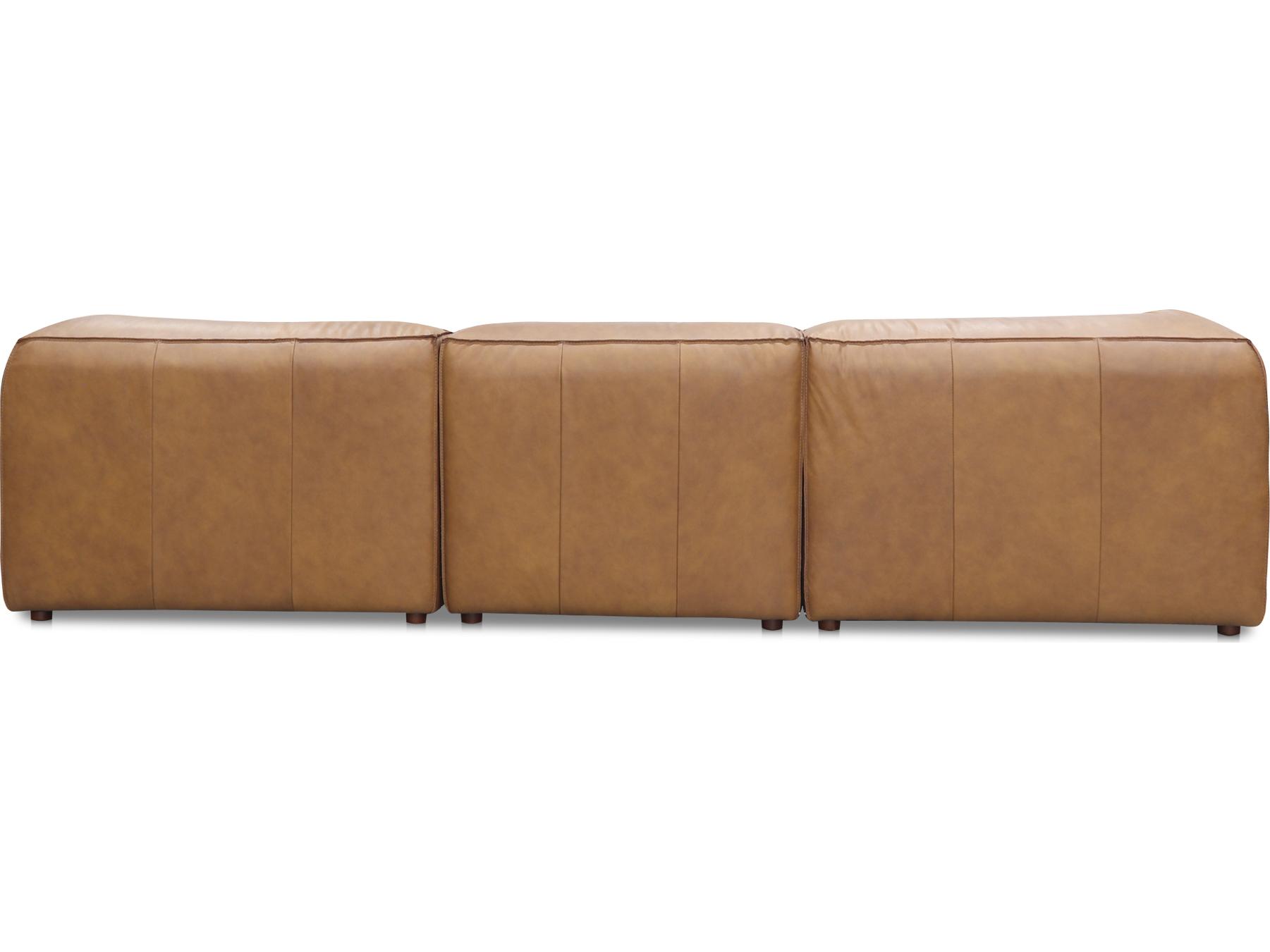 Moe's Home Form Brown Leather Sectional Sofa