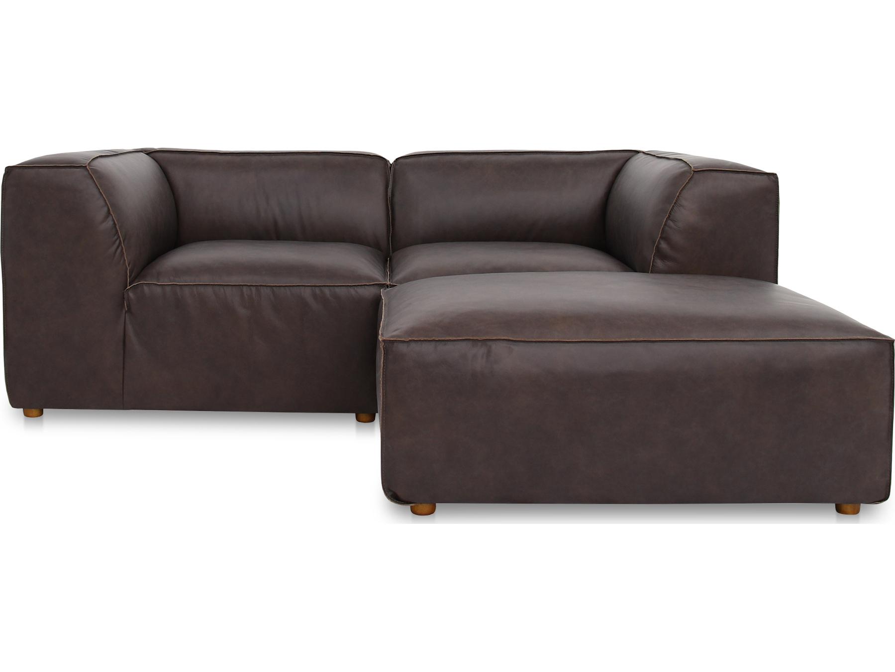 Moe's Home Form Brown Upholstered Sectional Sofa