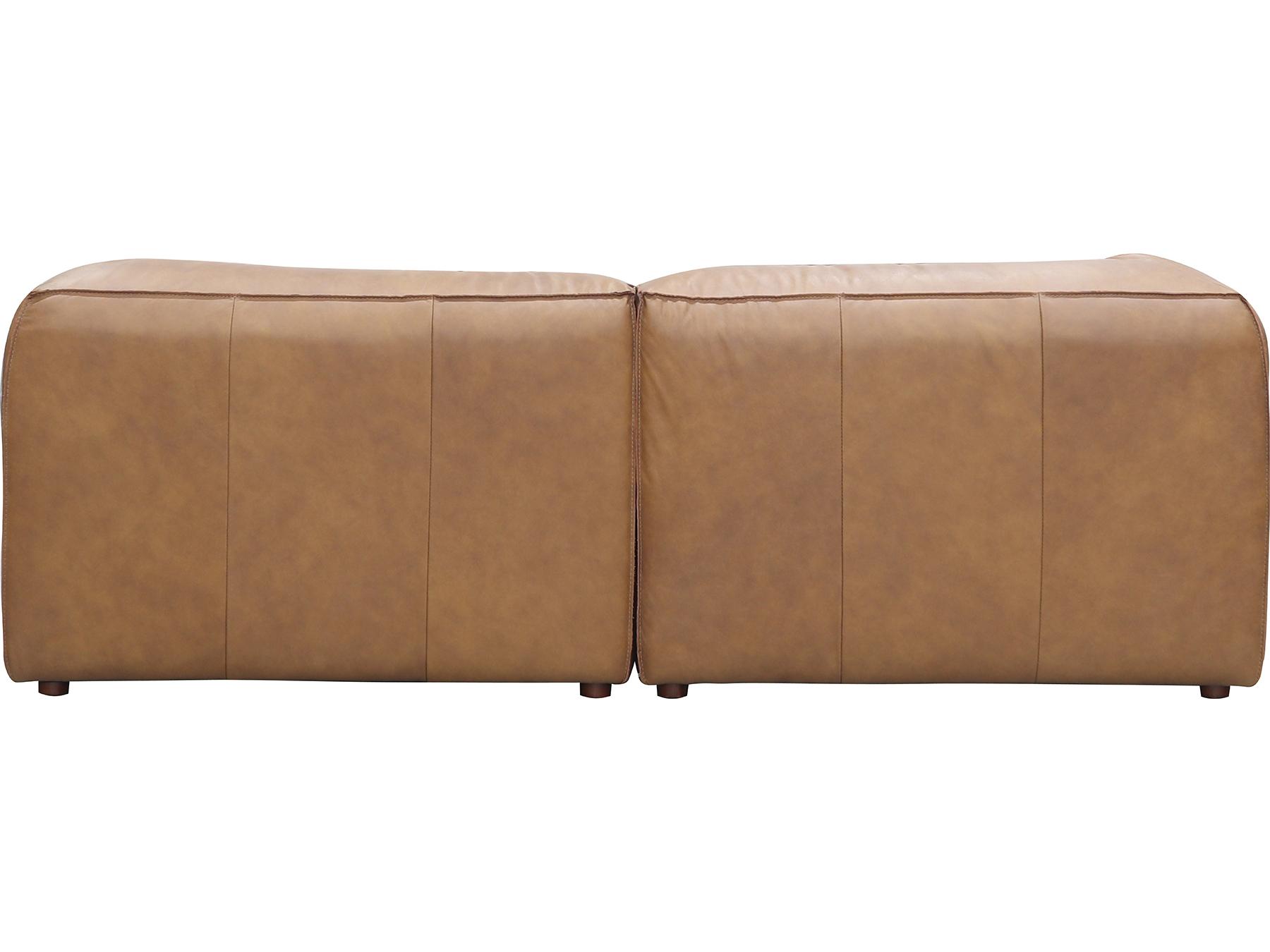 Moe's Home Form Brown Leather Sectional Sofa