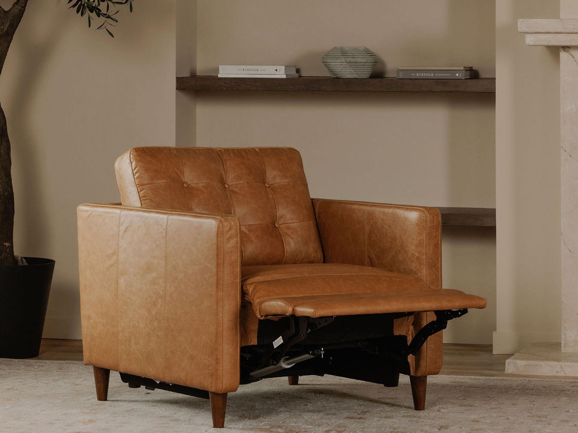 Moe's Home Bridgers Tan Leather Chair