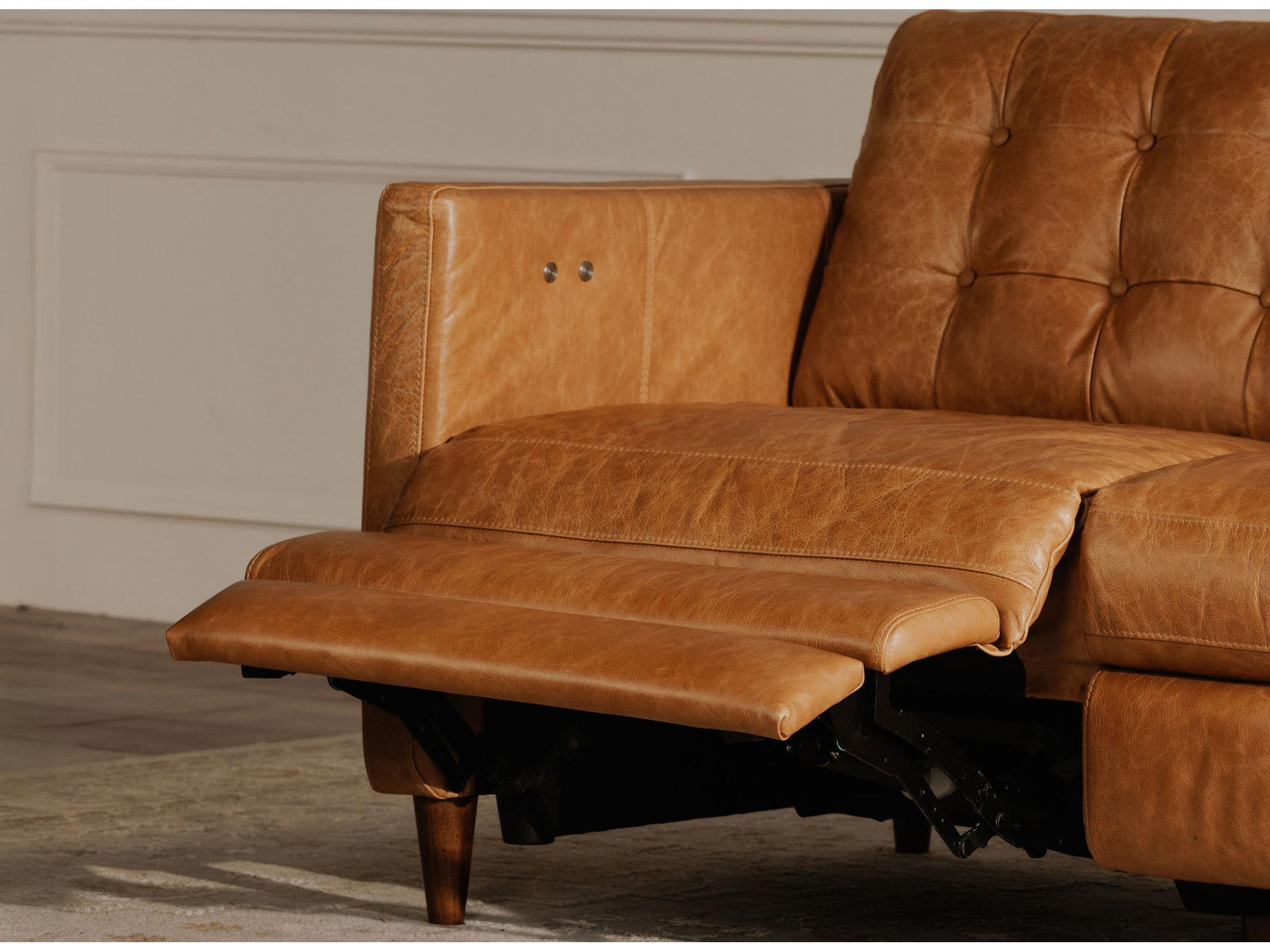 Moe's Home Bridgers Tan Leather Sofa