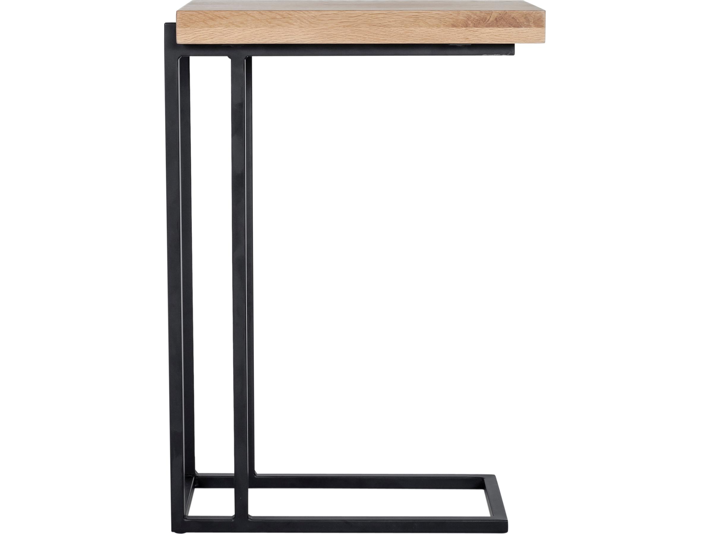 Moe's Home Mila Rectangular Wood White Black End Table