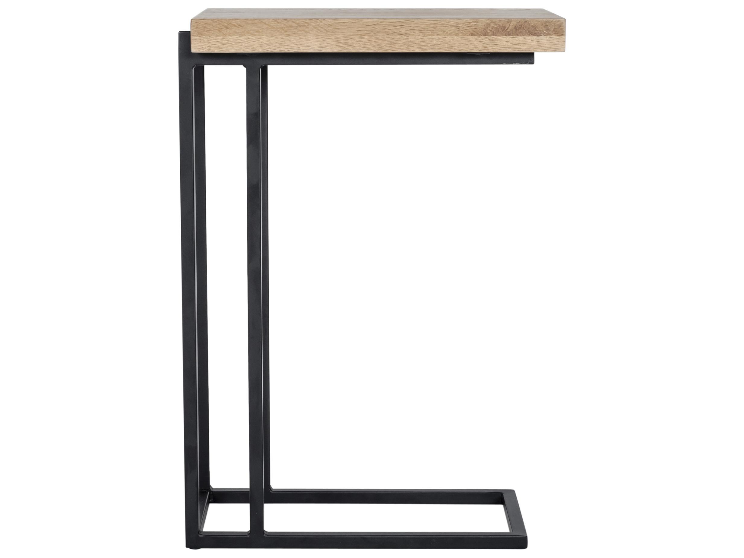 Moe's Home Mila Rectangular Wood White Black End Table