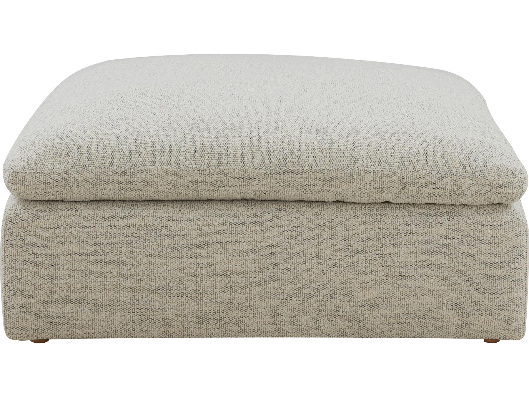 Moe's Home Clay Coastside Sand Beige Upholstered Ottoman