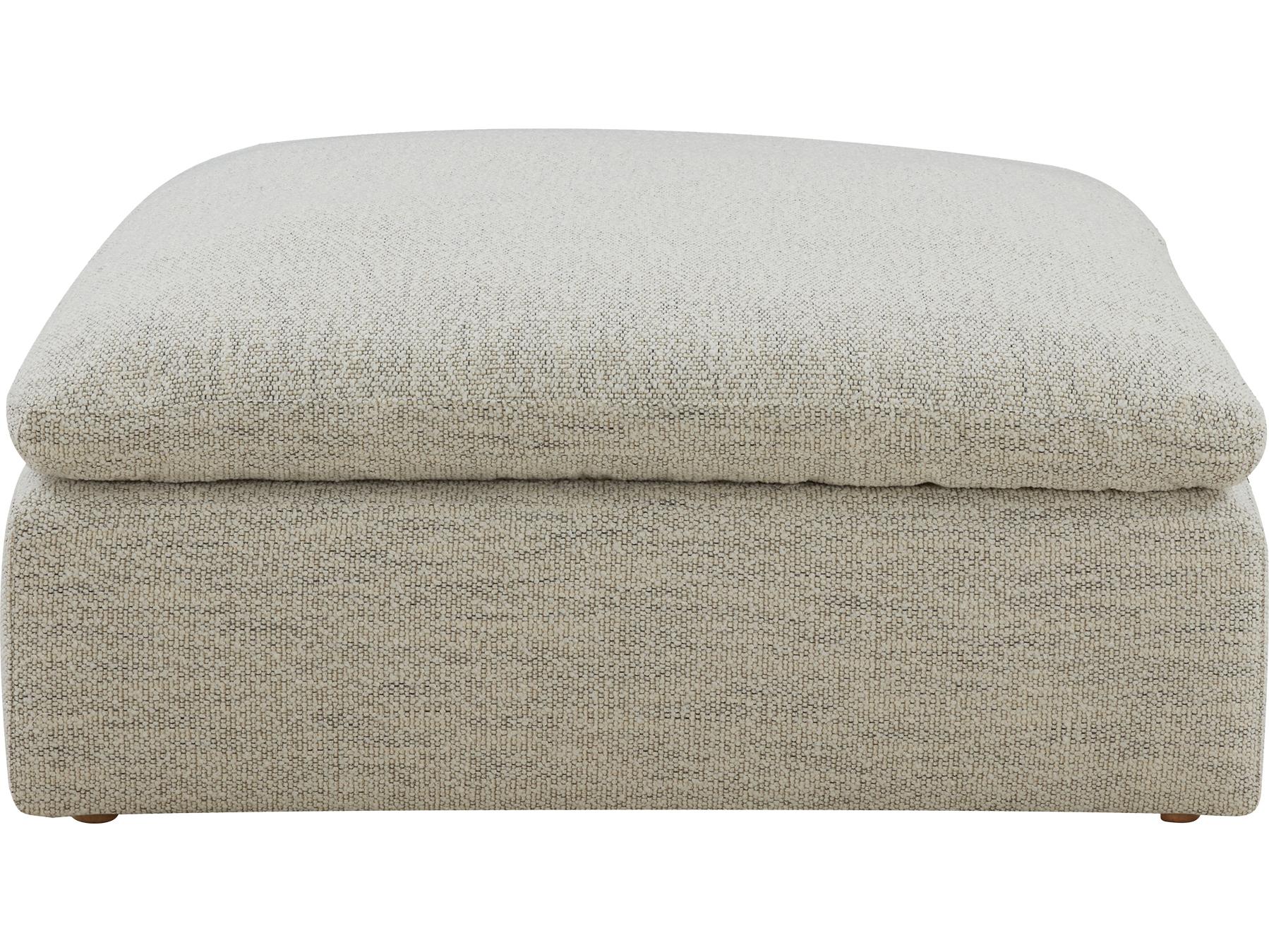 Moe's Home Clay Coastside Sand Beige Upholstered Ottoman