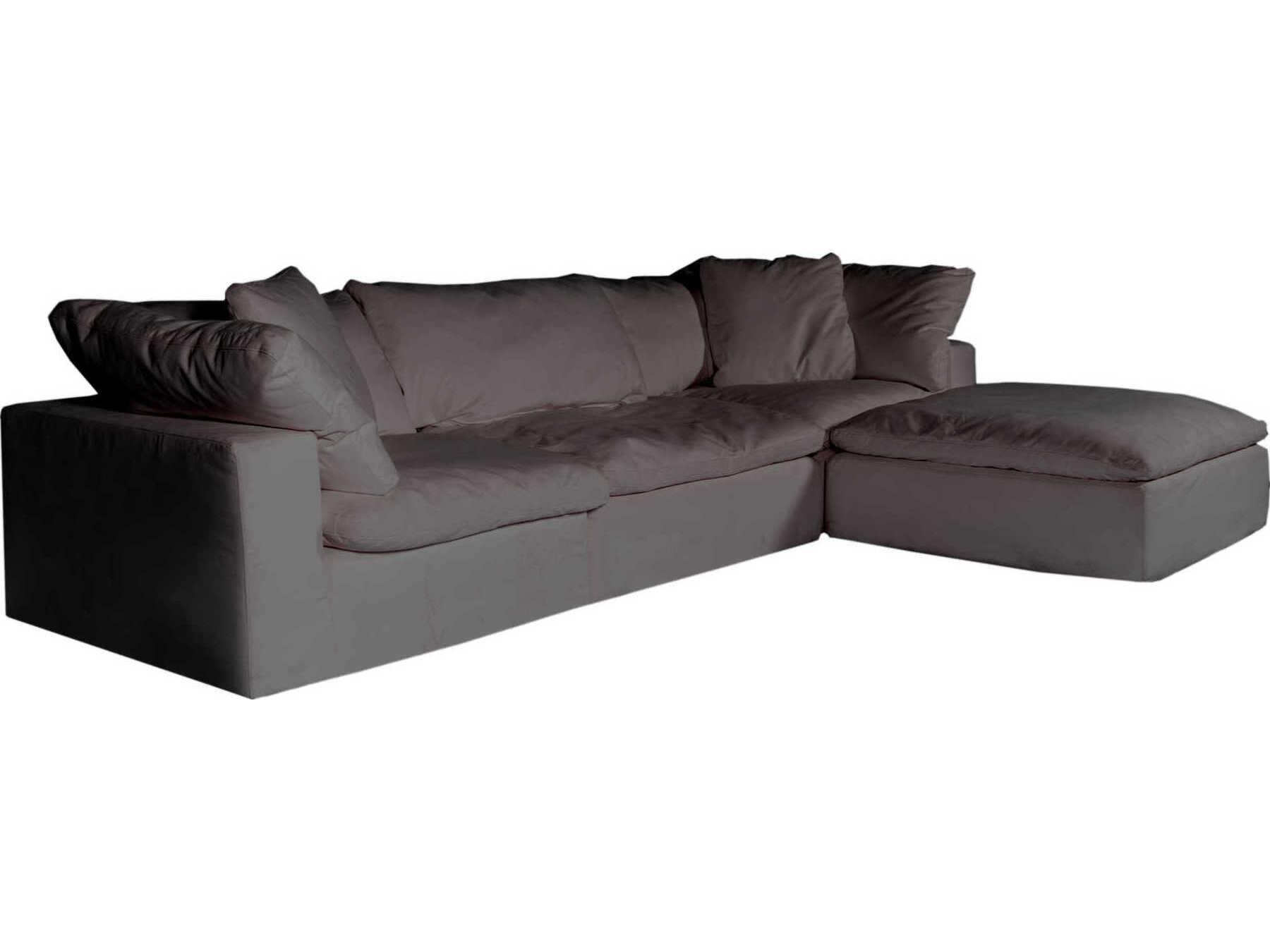 Moe's Home Clay Gray Upholstered Sectional Sofa