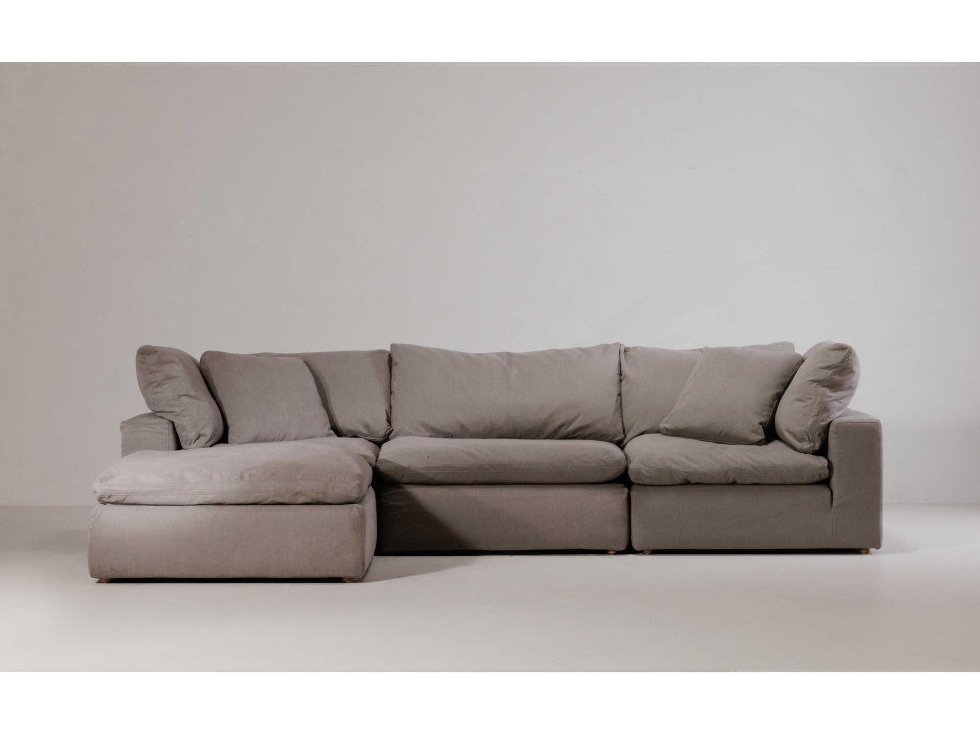 Moe's Home Clay Gray Upholstered Sectional Sofa