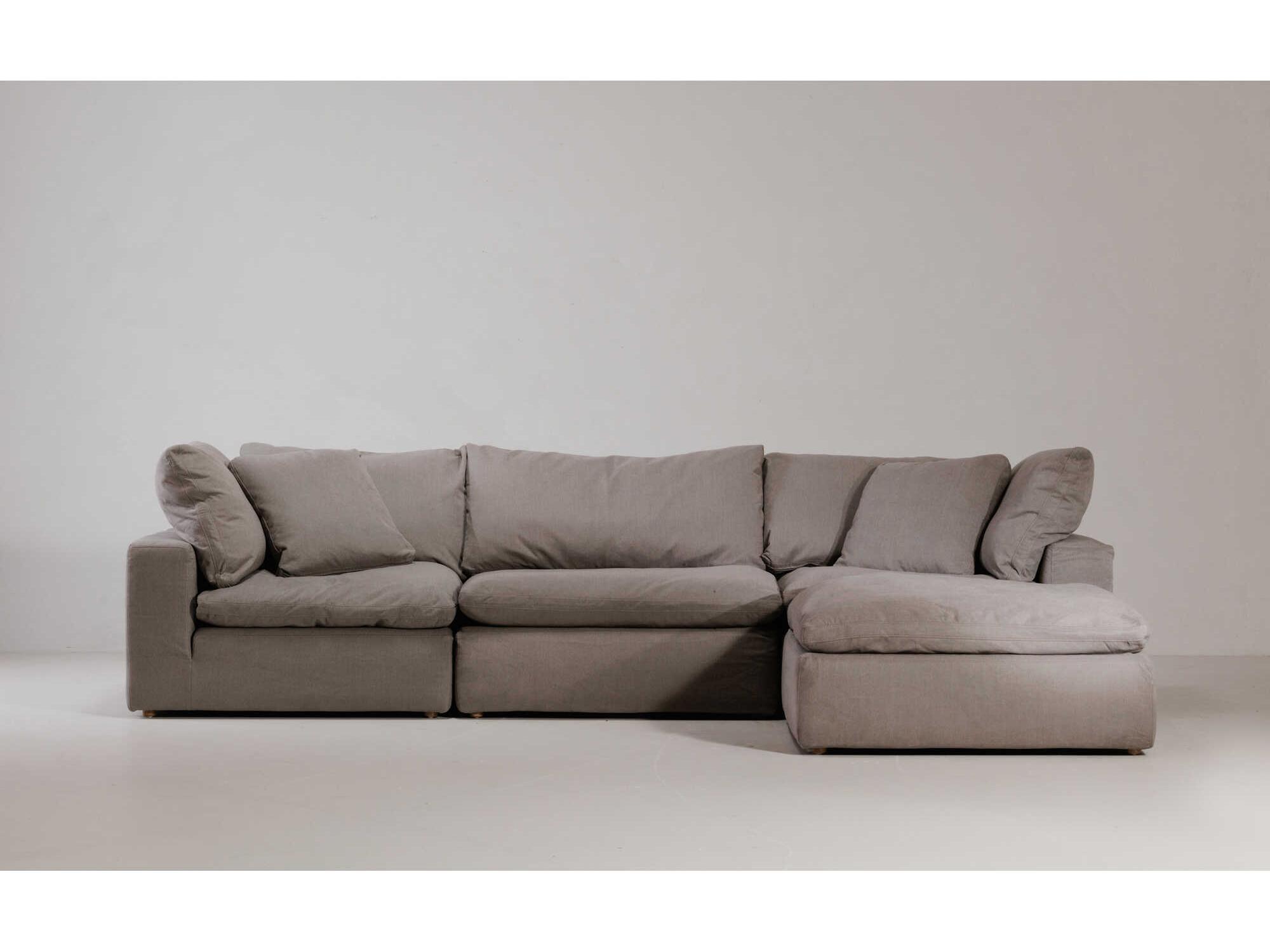 Moe's Home Clay Gray Upholstered Sectional Sofa