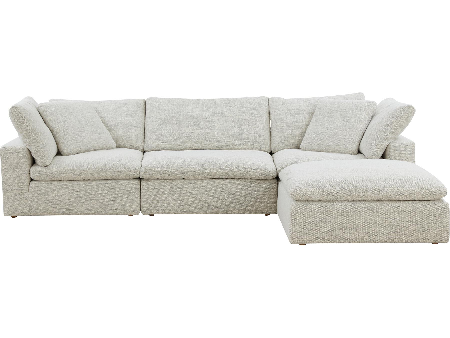 Moe's Home Clay Beige Upholstered Sectional Sofa