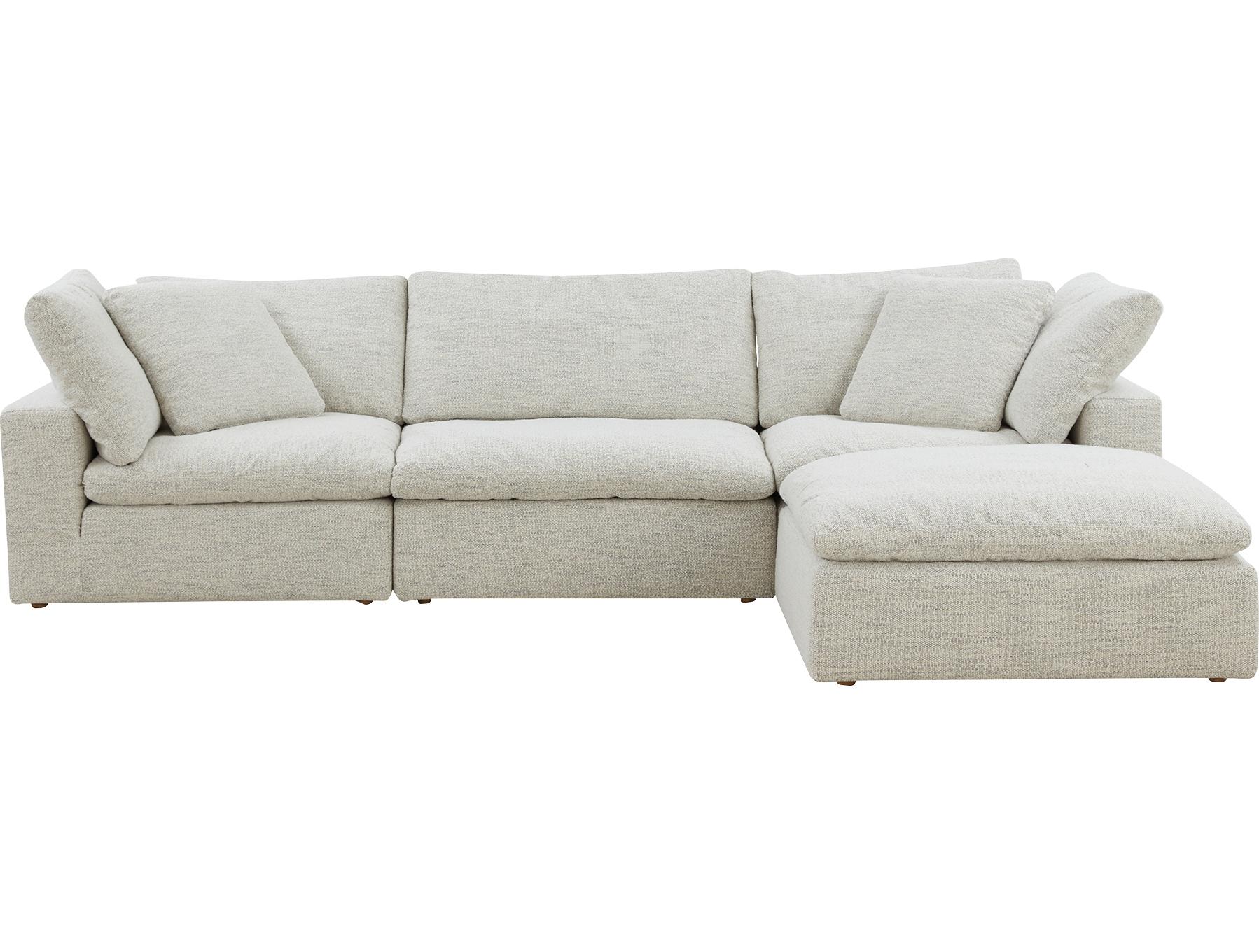 Moe's Home Clay Beige Upholstered Sectional Sofa