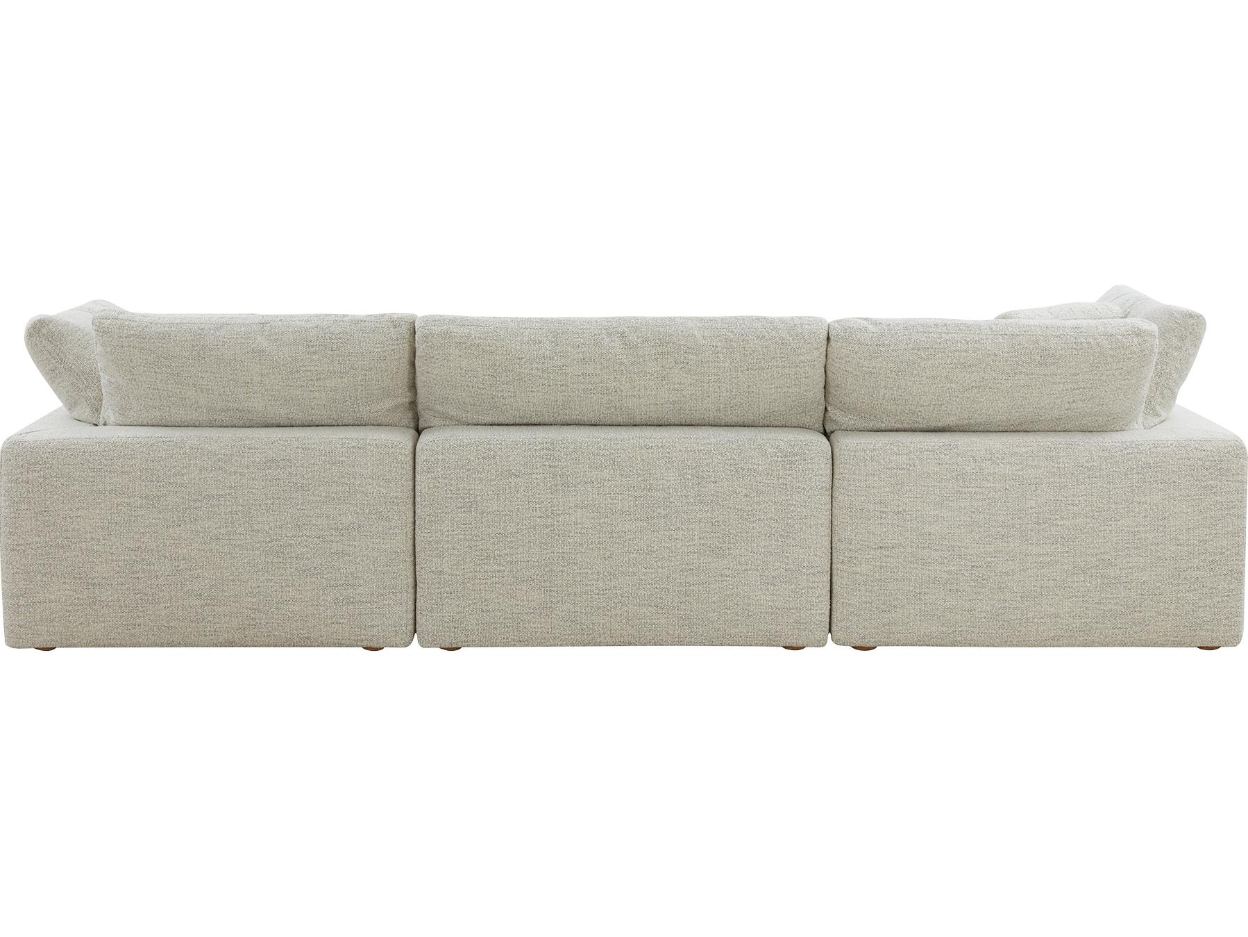 Moe's Home Clay Beige Upholstered Sectional Sofa
