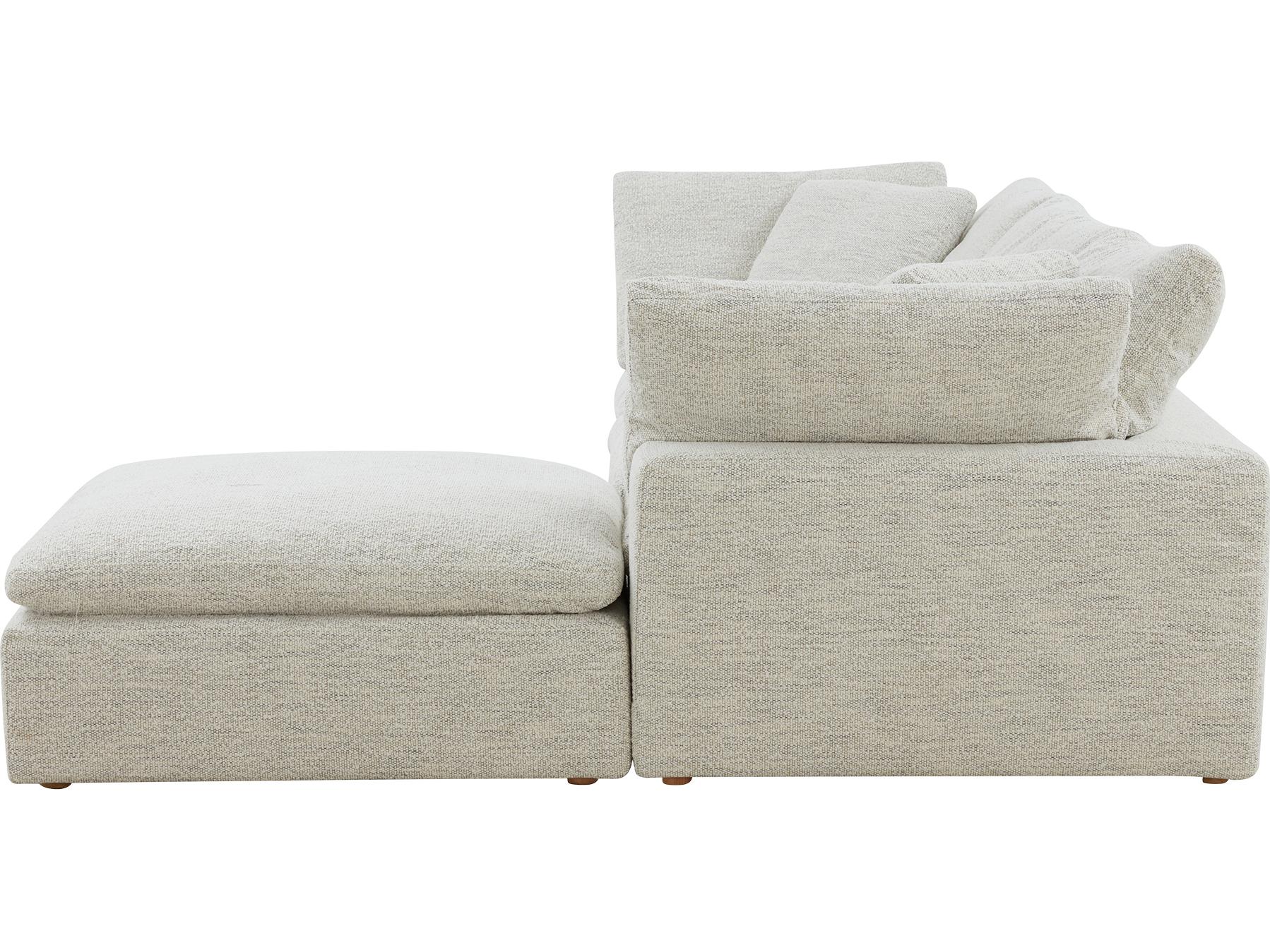 Moe's Home Clay Beige Upholstered Sectional Sofa