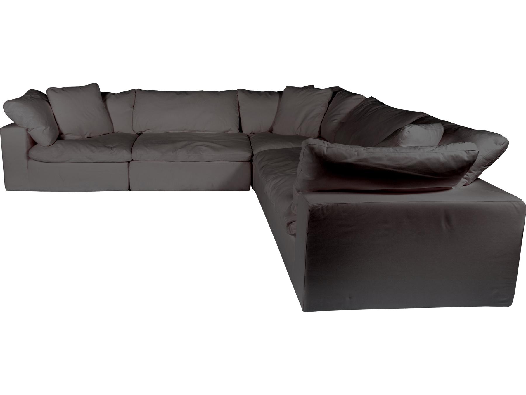 Moe's Home Clay Gray Upholstered Sectional Sofa