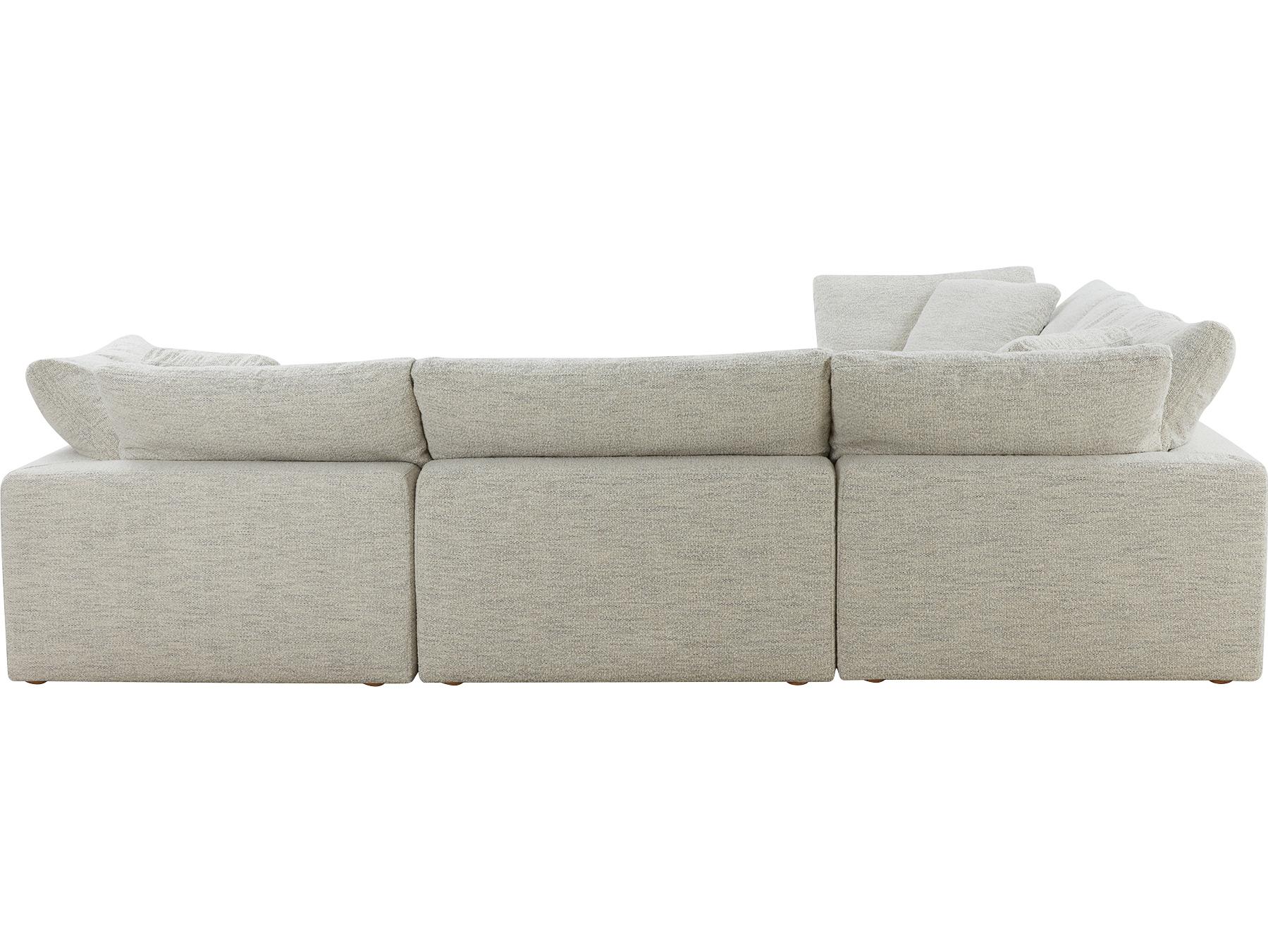 Moe's Home Clay Beige Upholstered Sectional Sofa