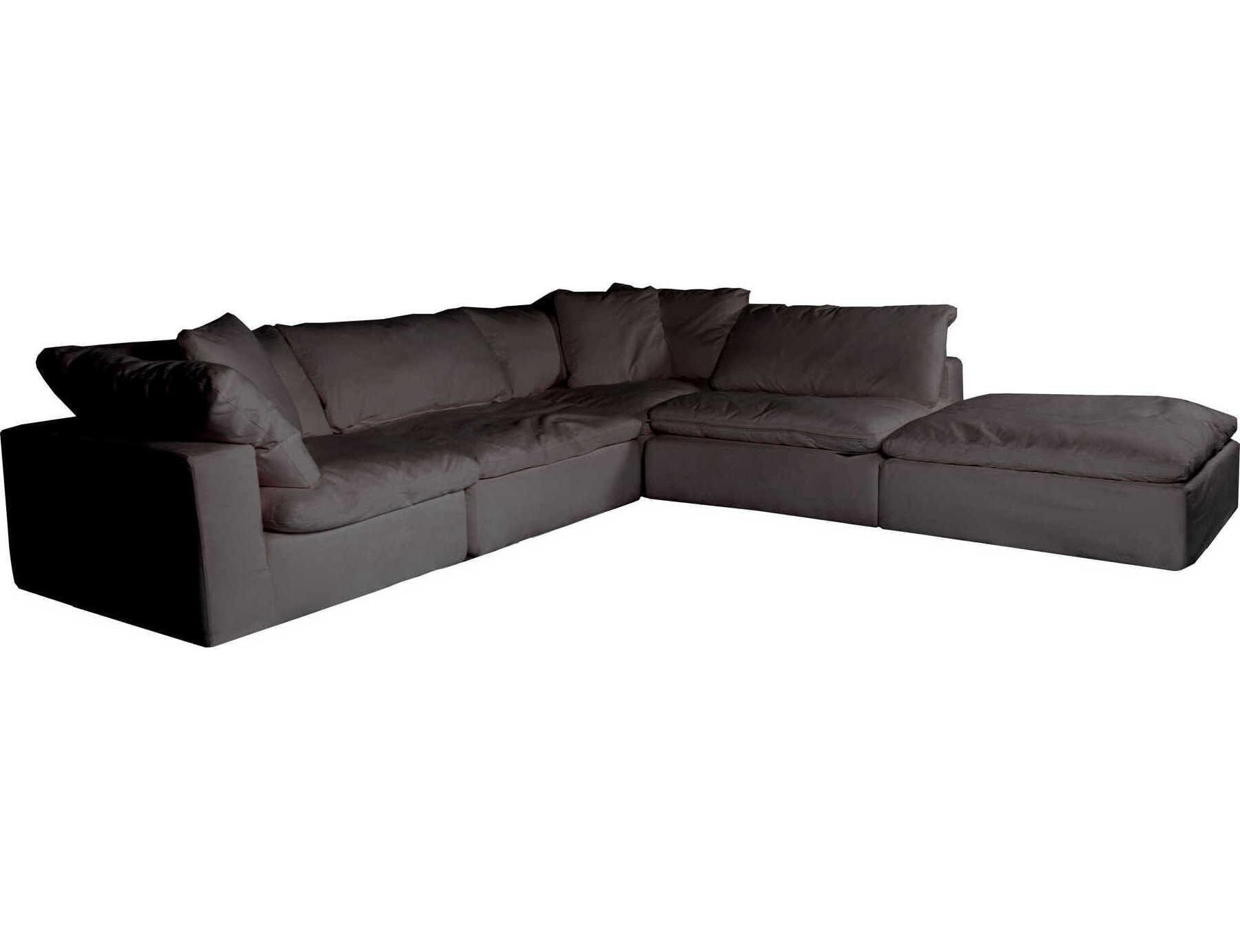 Moe's Home Clay Gray Upholstered Sectional Sofa