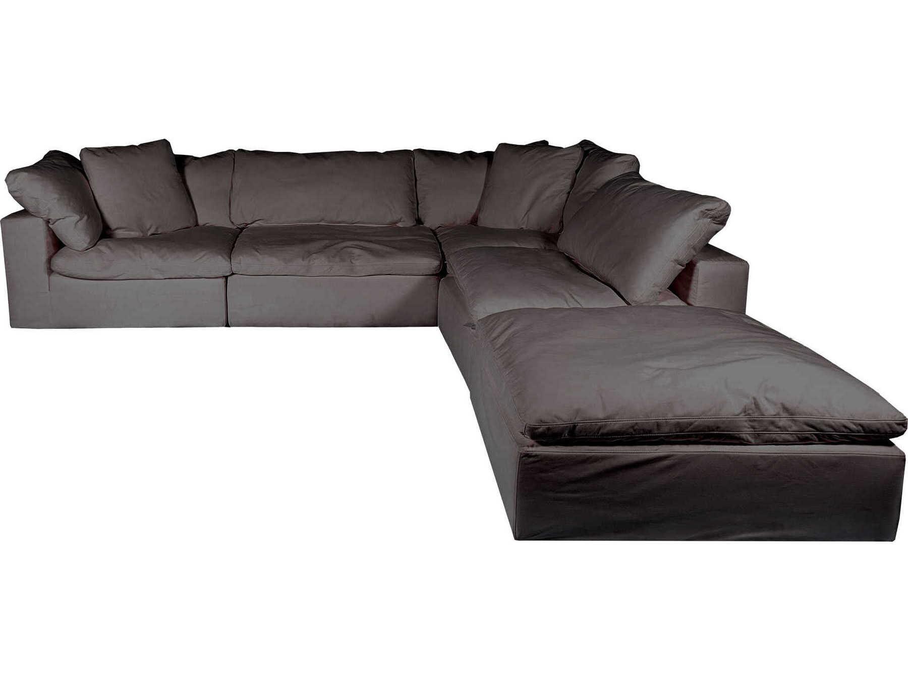 Moe's Home Clay Gray Upholstered Sectional Sofa