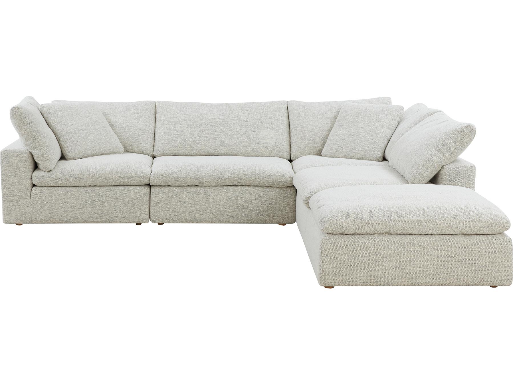 Moe's Home Clay Beige Upholstered Sectional Sofa