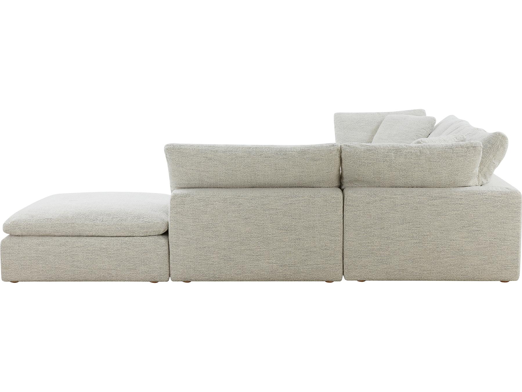 Moe's Home Clay Beige Upholstered Sectional Sofa