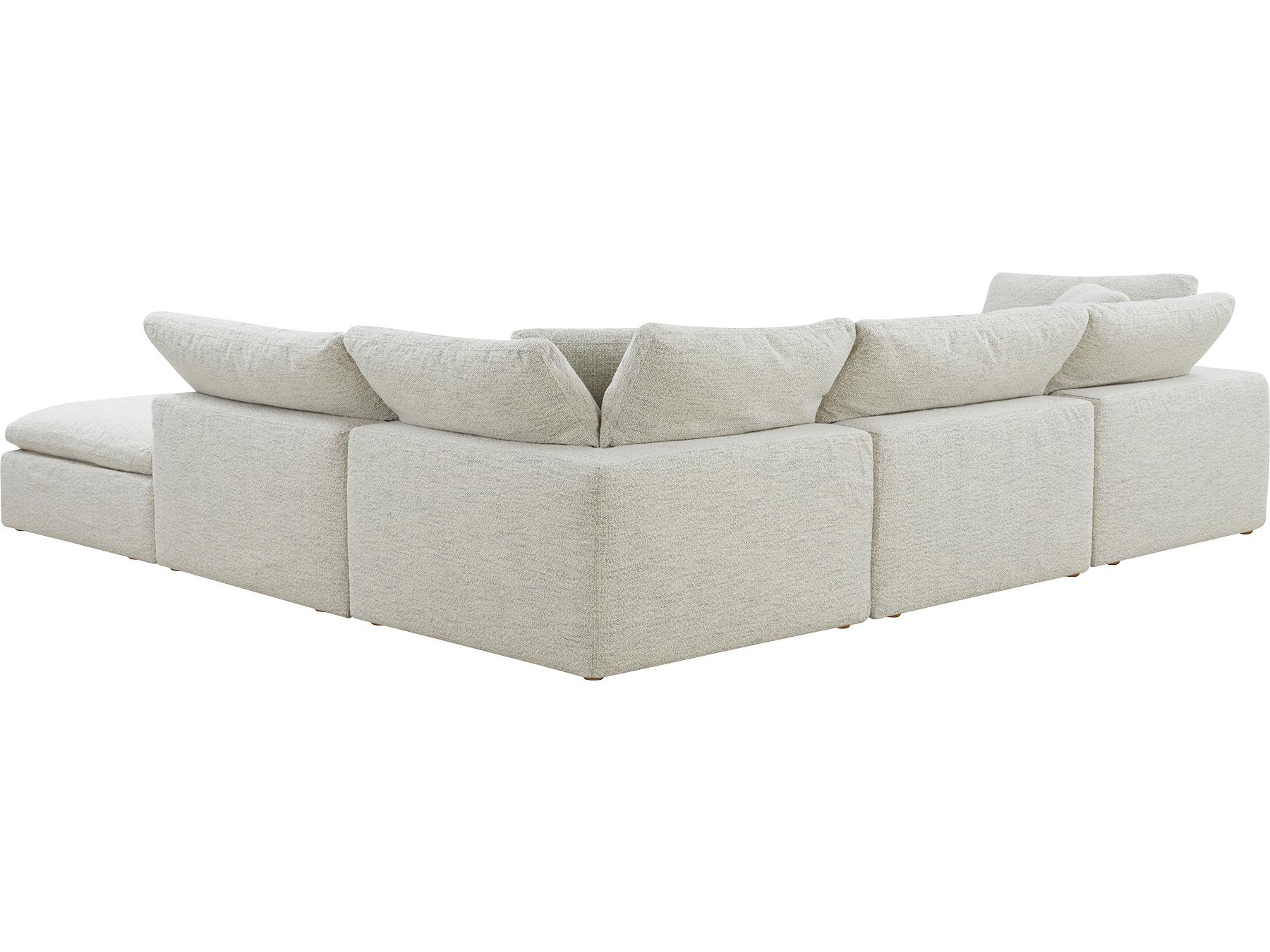 Moe's Home Clay Beige Upholstered Sectional Sofa