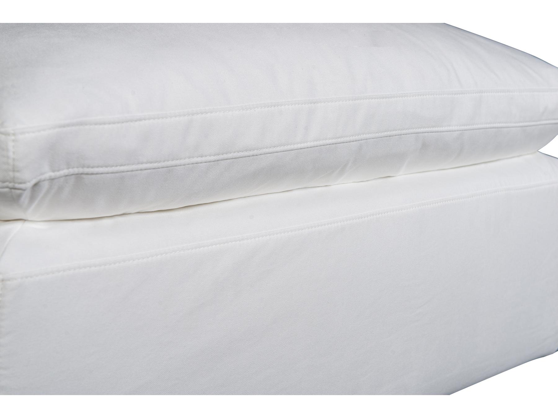 Moe's Home Terra Peyton Pearl White Upholstered Ottoman