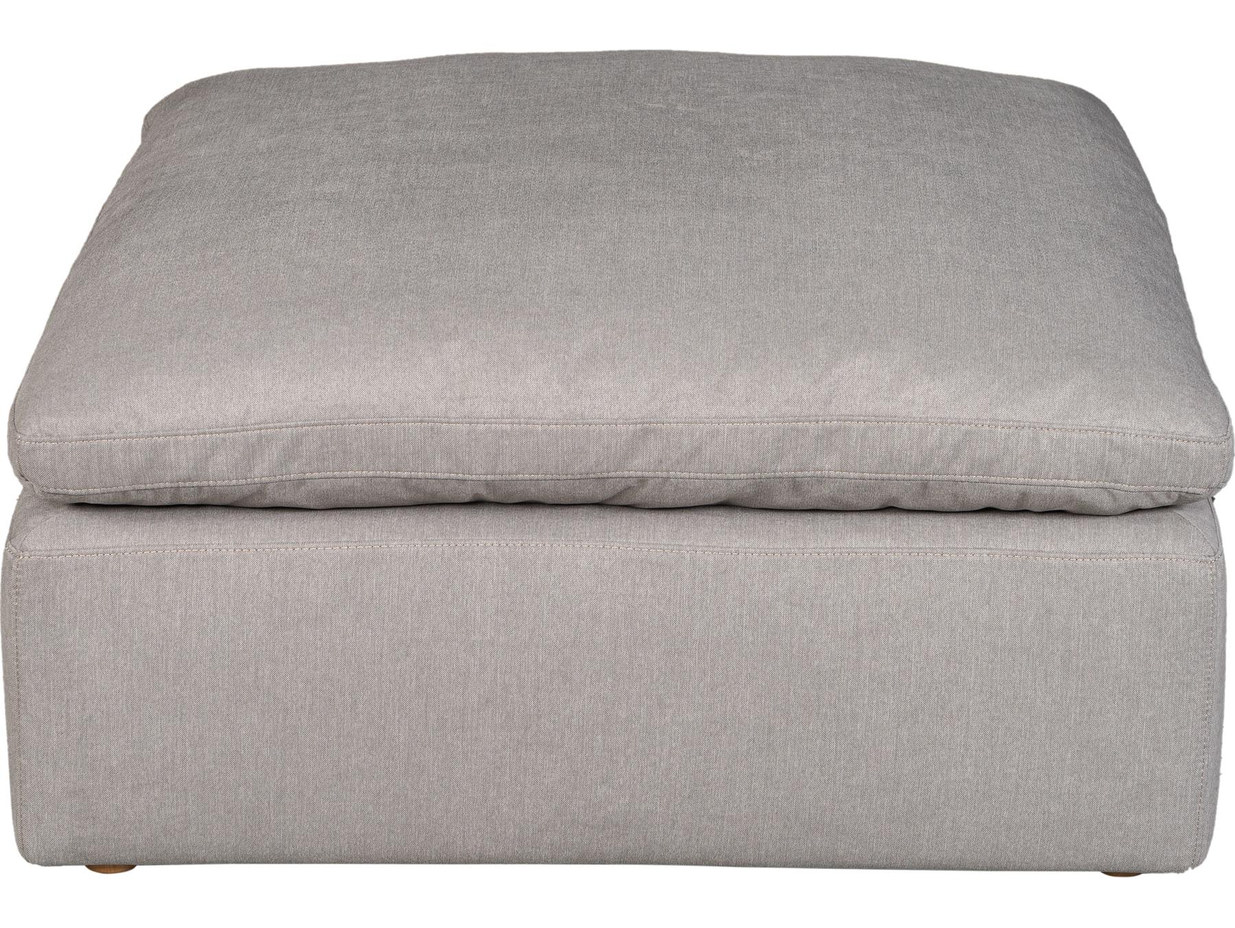 Moe's Home Terra Peyton Slate Gray Upholstered Ottoman