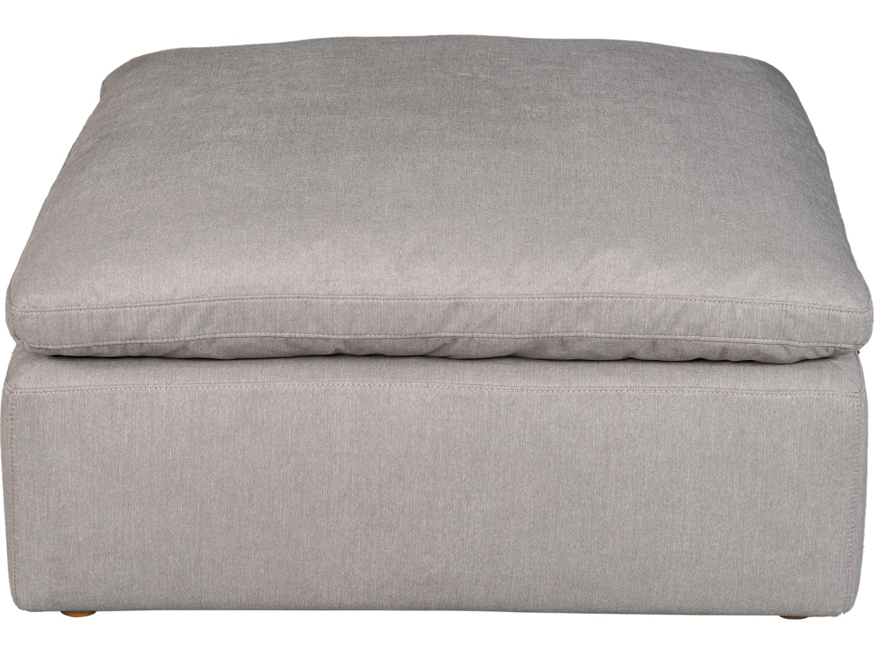 Moe's Home Terra Peyton Slate Gray Upholstered Ottoman