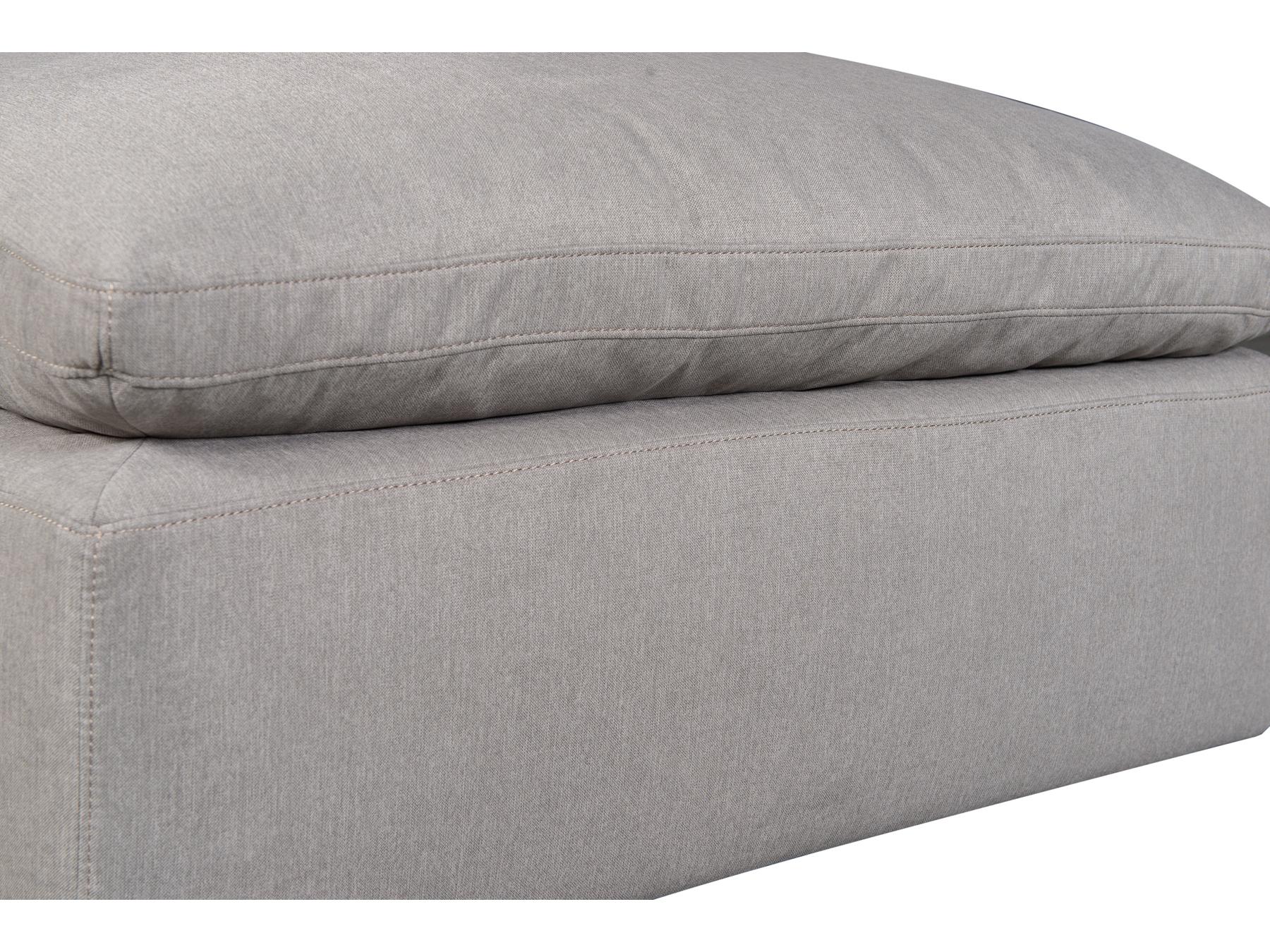 Moe's Home Terra Peyton Slate Gray Upholstered Ottoman