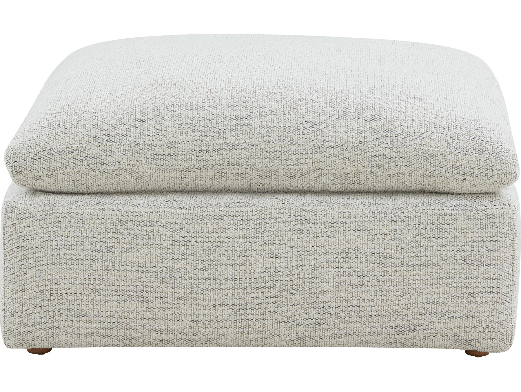Moe's Home Terra Coastside Sand Beige Upholstered Ottoman