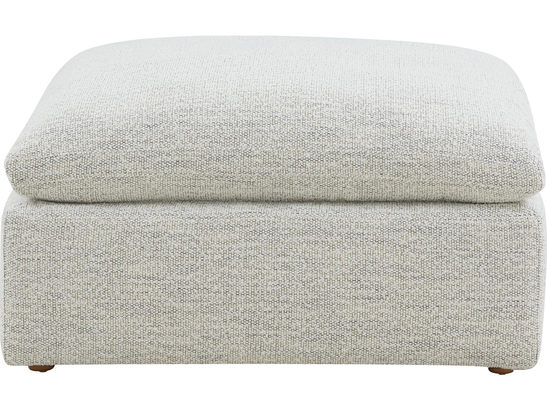 Moe's Home Terra Coastside Sand Beige Upholstered Ottoman