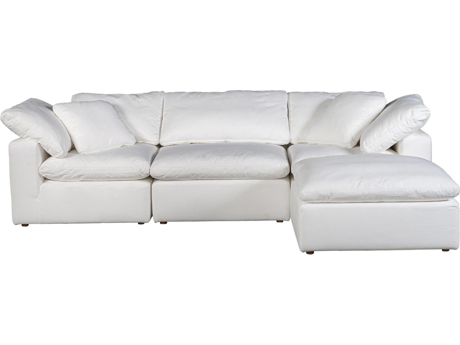 Moe's Home Terra White Upholstered Sectional Sofa