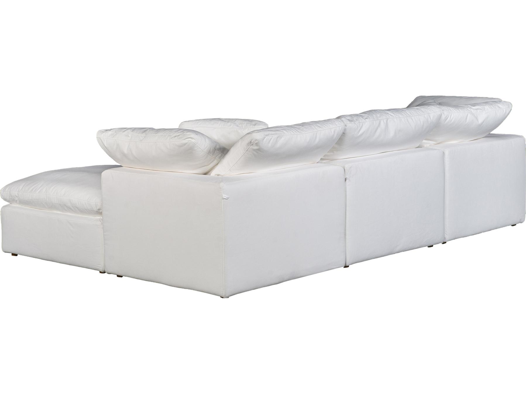 Moe's Home Terra White Upholstered Sectional Sofa