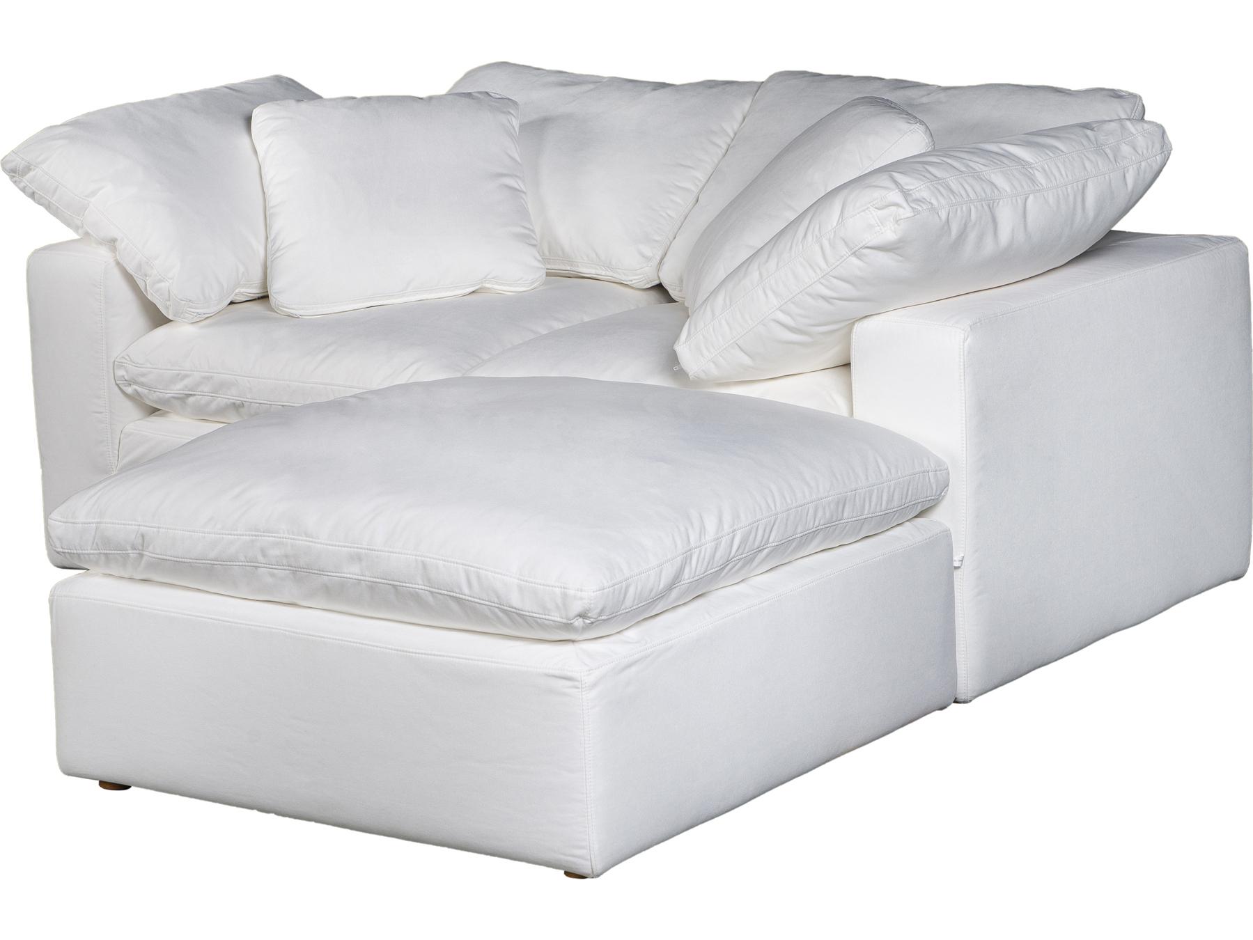 Moe's Home Terra White Upholstered Sectional Sofa