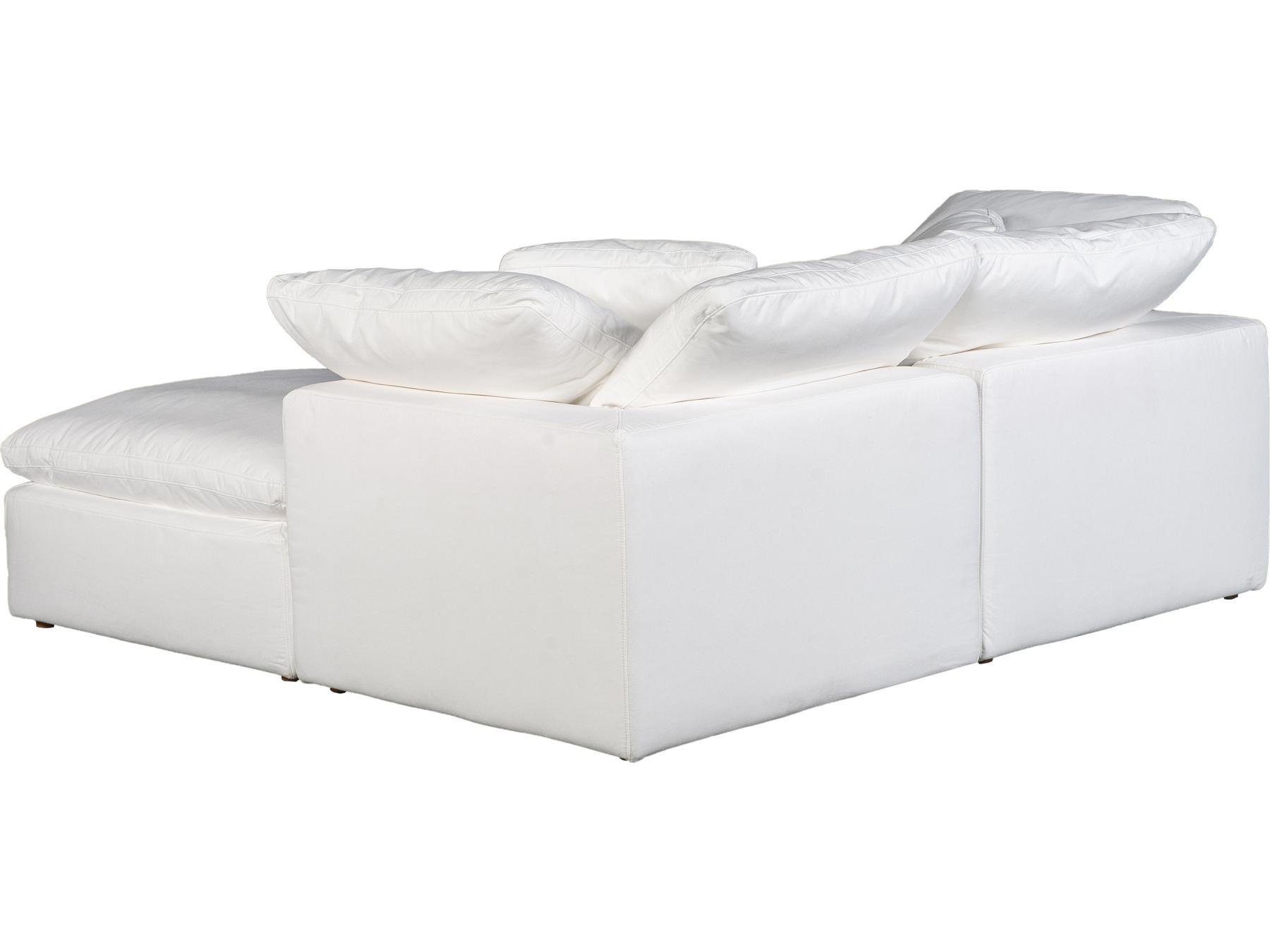 Moe's Home Terra White Upholstered Sectional Sofa