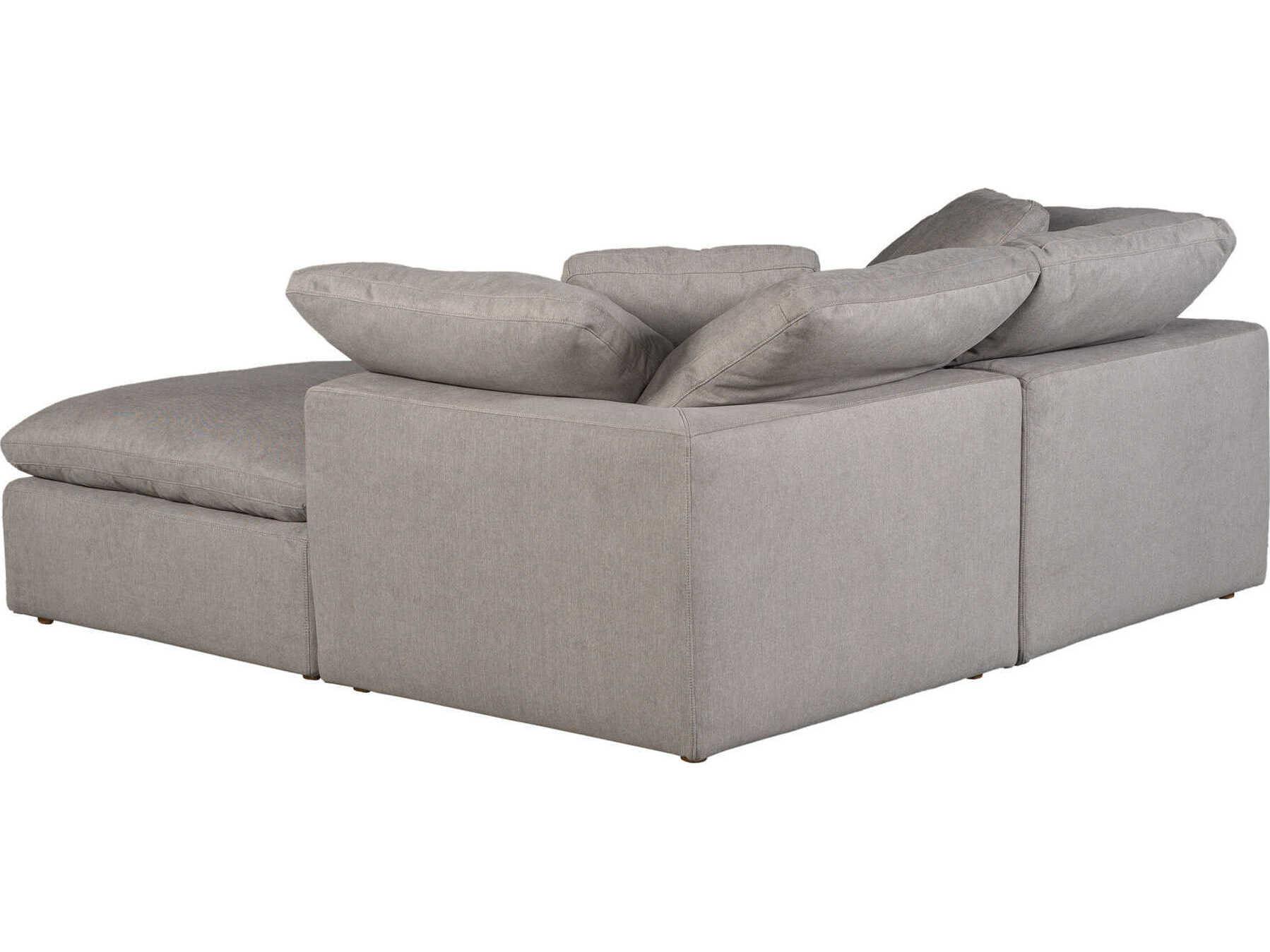 Moe's Home Terra Gray Upholstered Sectional Sofa