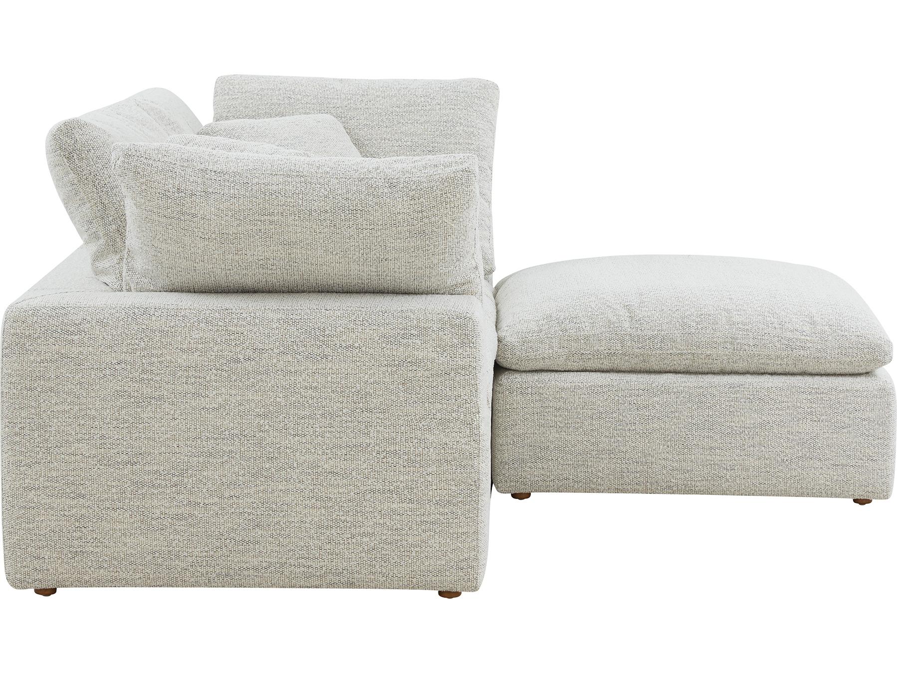 Moe's Home Terra Beige Upholstered Sectional Sofa