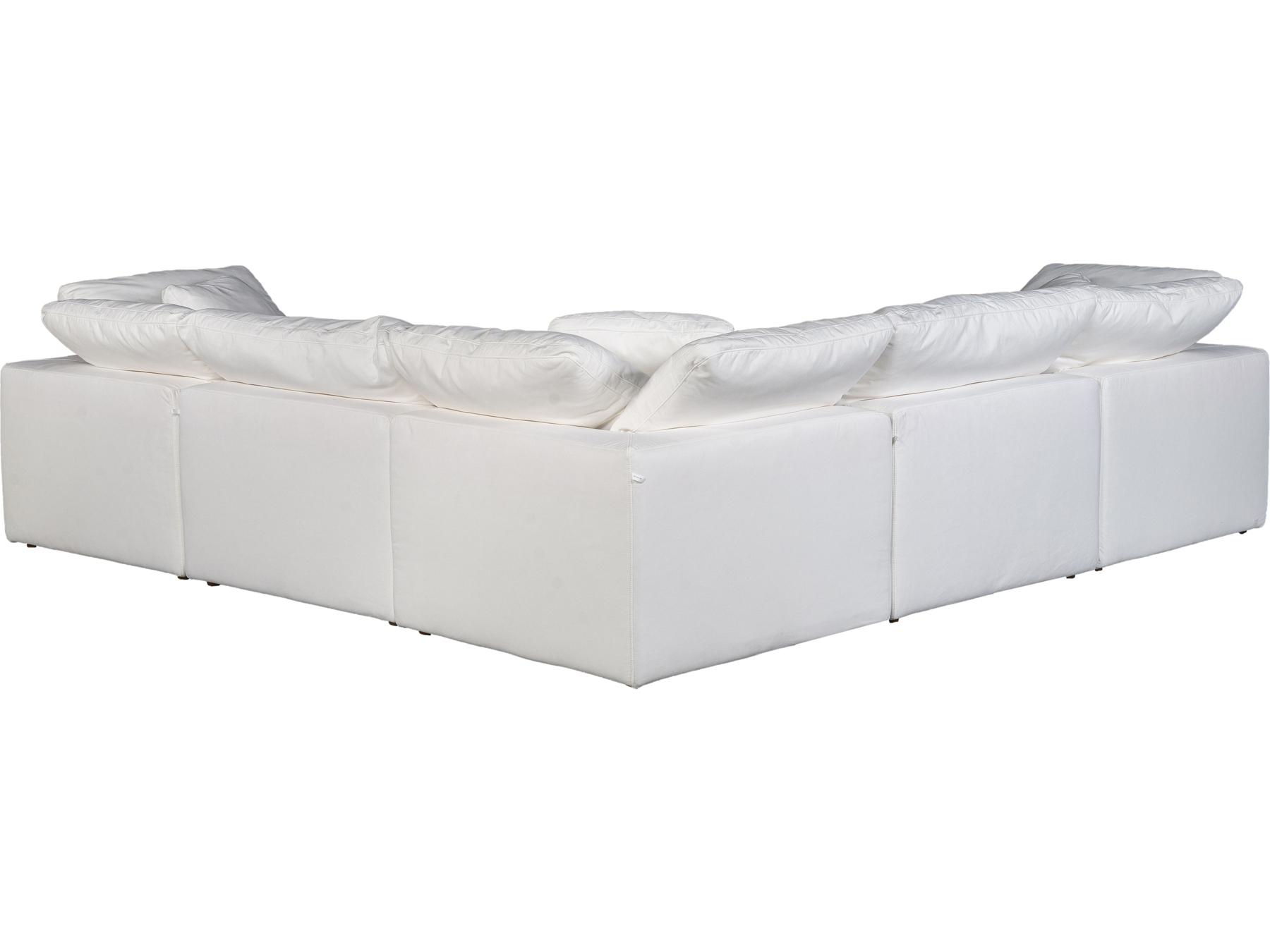 Moe's Home Terra White Upholstered Sectional Sofa